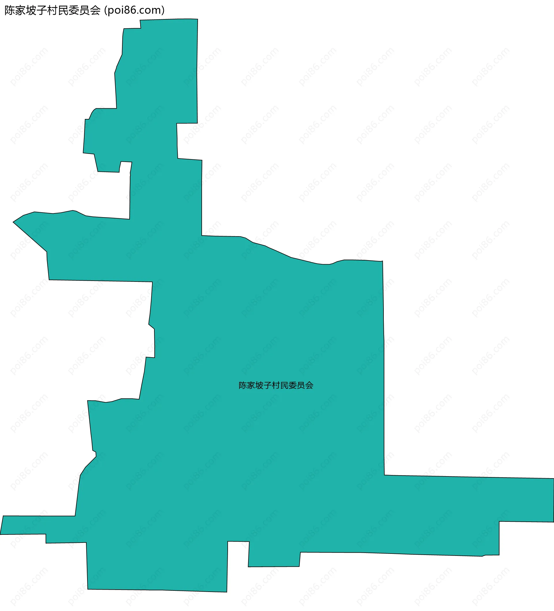陈家坡子村民委员会边界地图