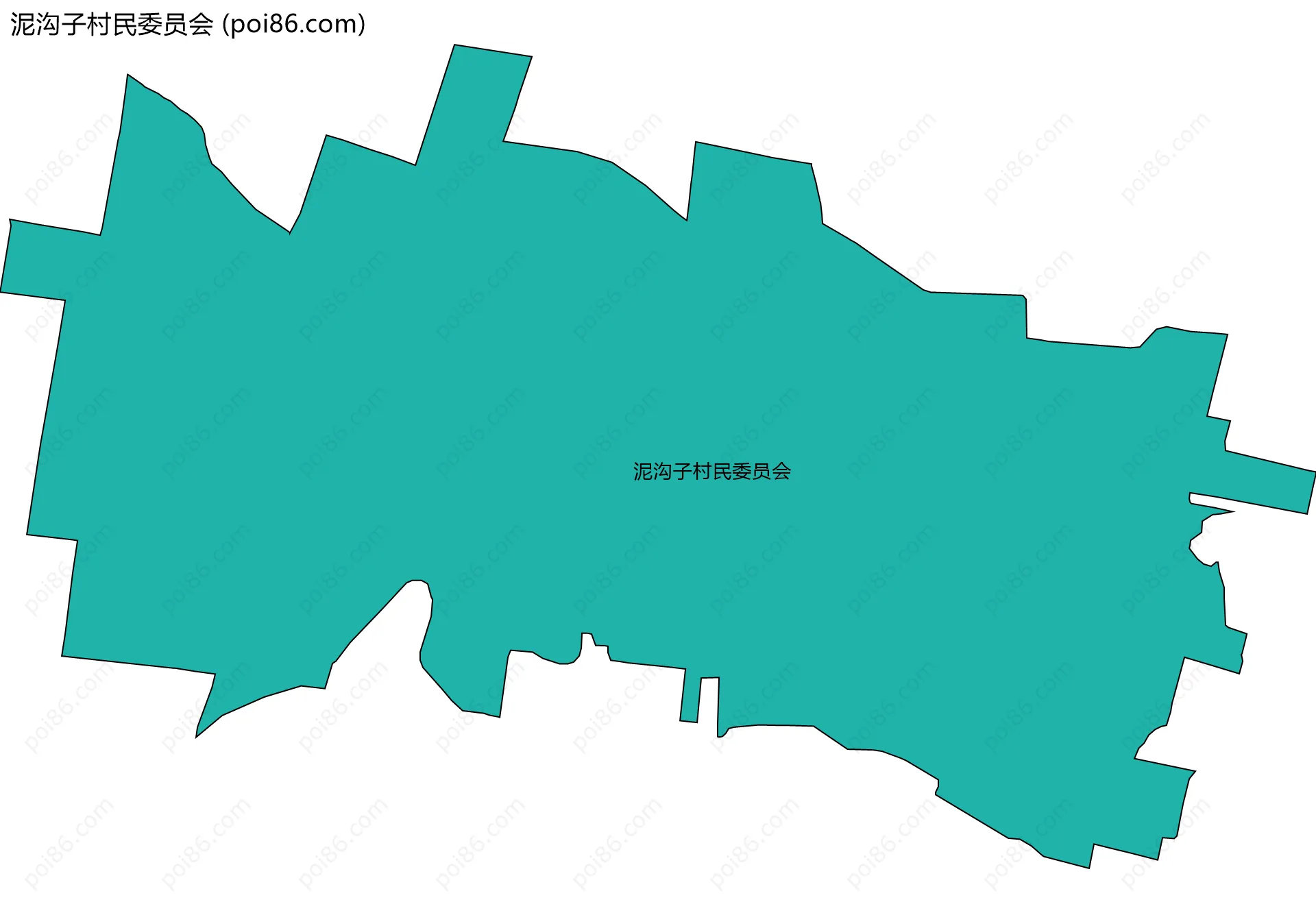 泥沟子村民委员会边界地图