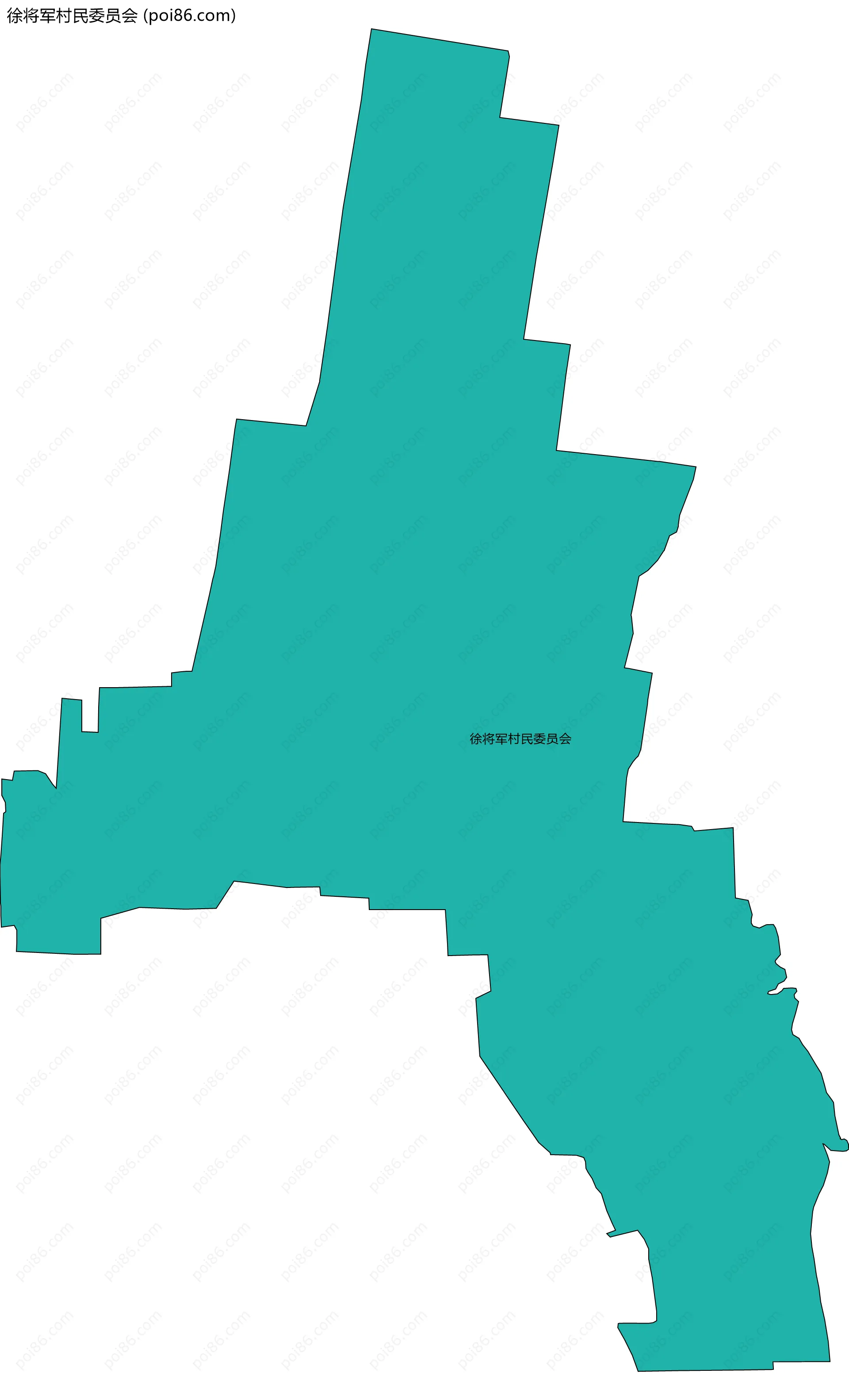 徐将军村民委员会边界地图