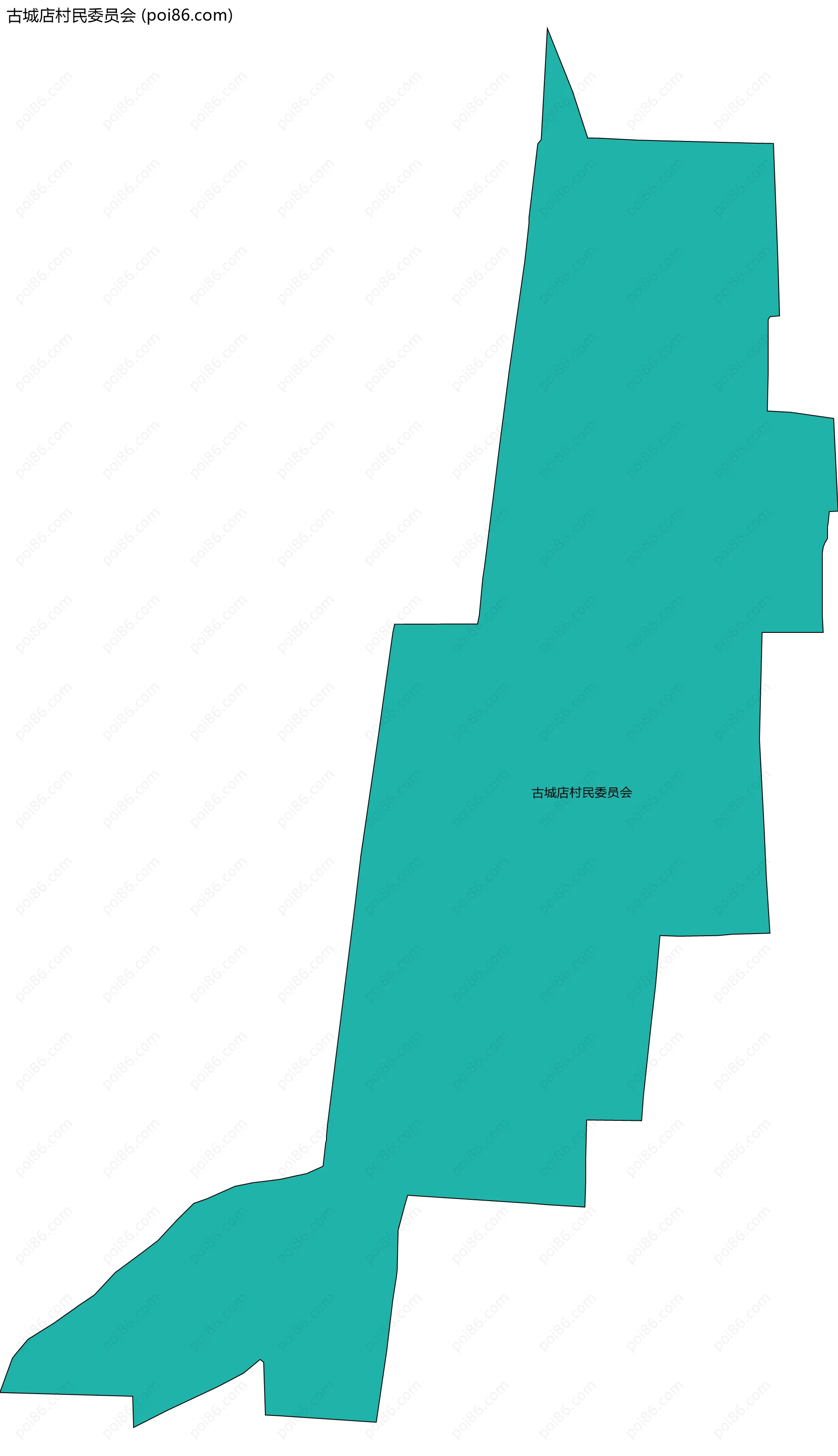 古城店村民委员会边界地图
