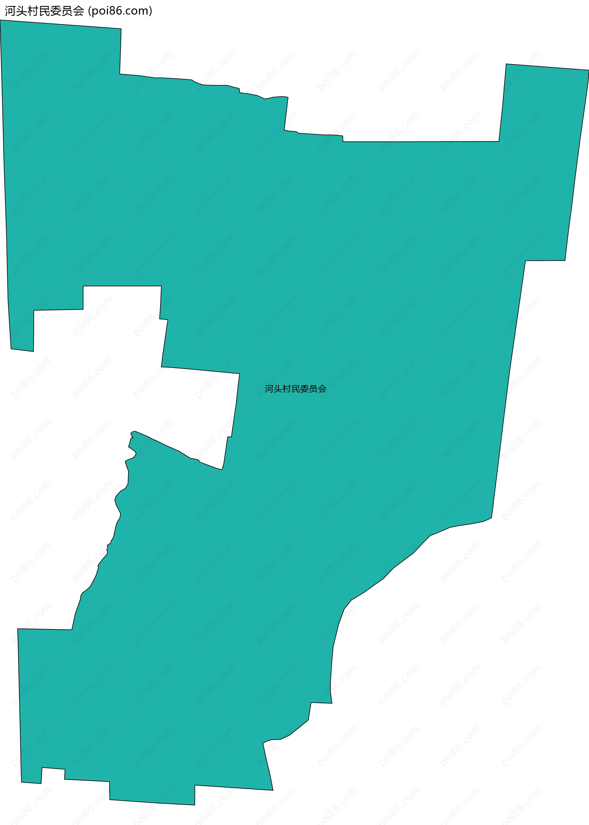 河头村民委员会边界地图