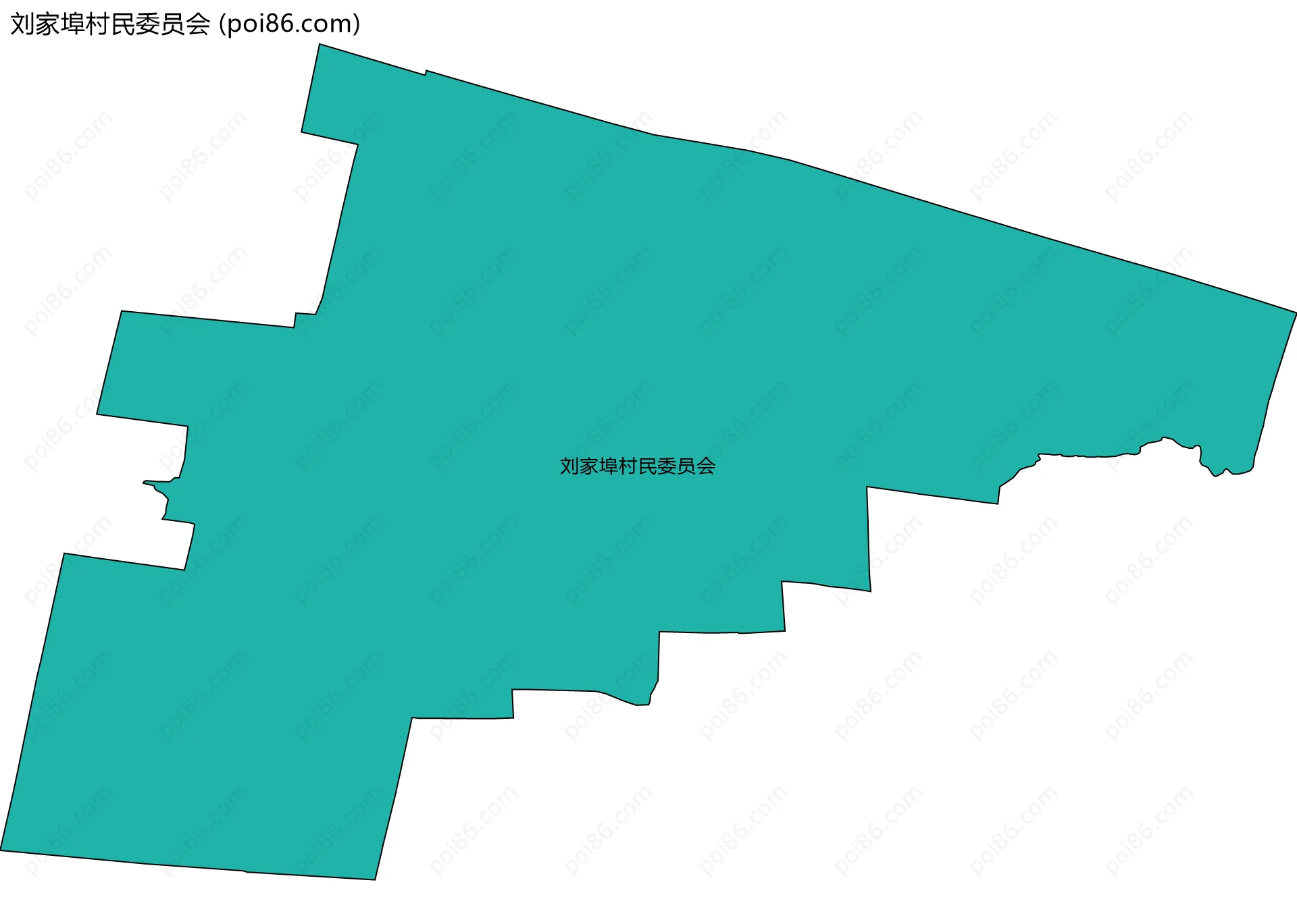 刘家埠村民委员会边界地图
