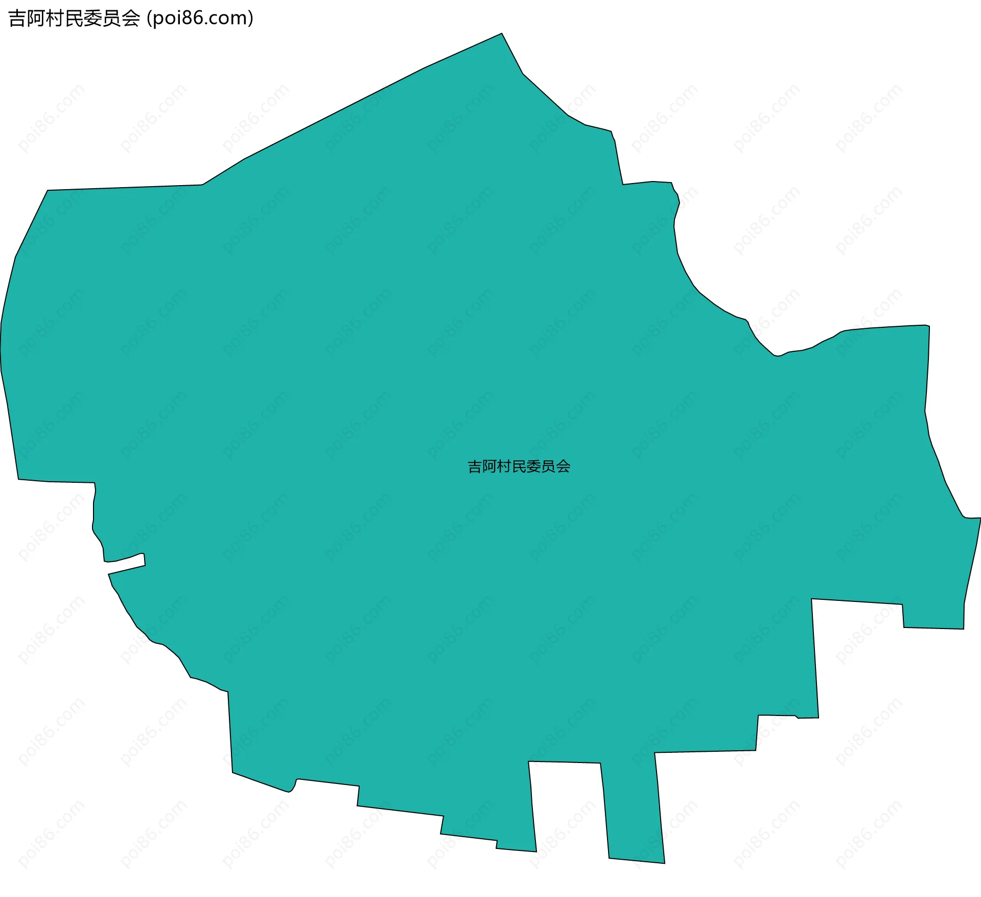 吉阿村民委员会边界地图