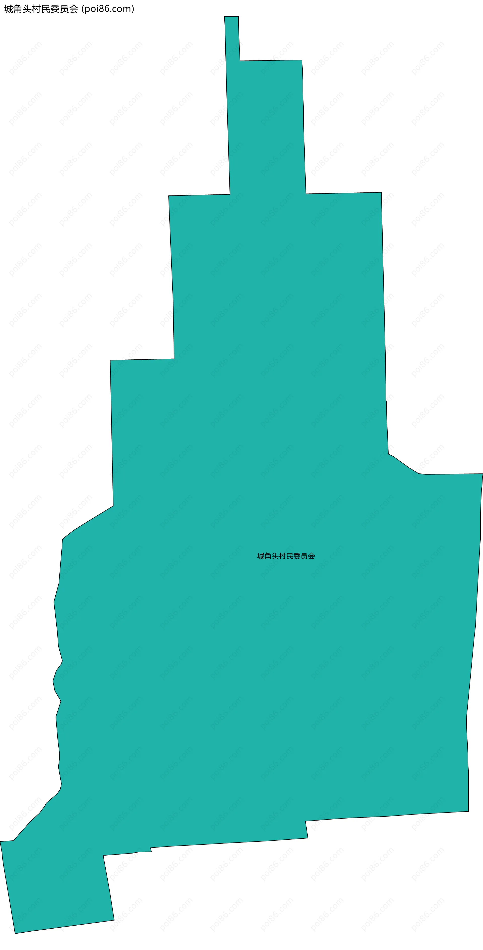 城角头村民委员会边界地图