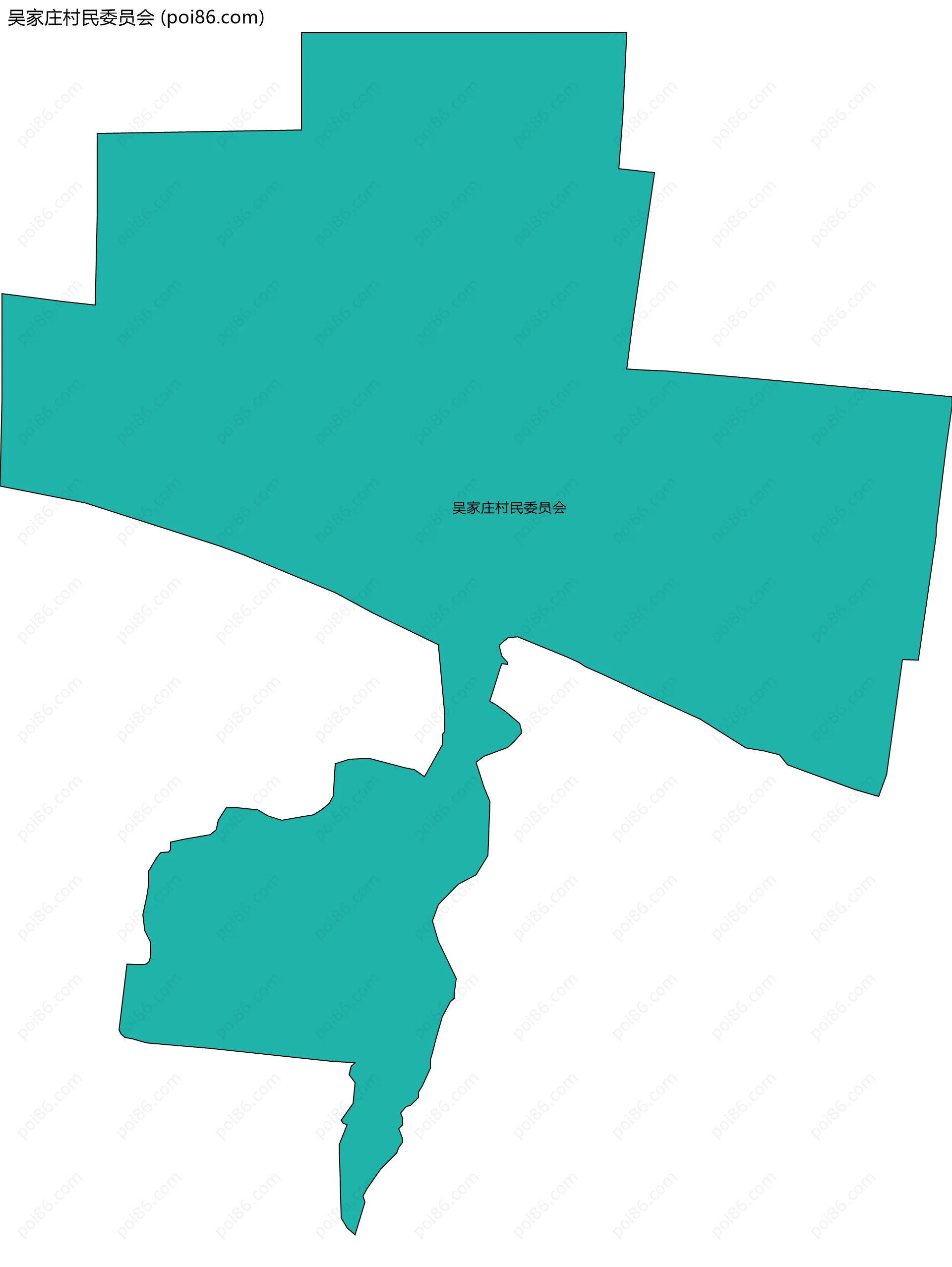 吴家庄村民委员会边界地图