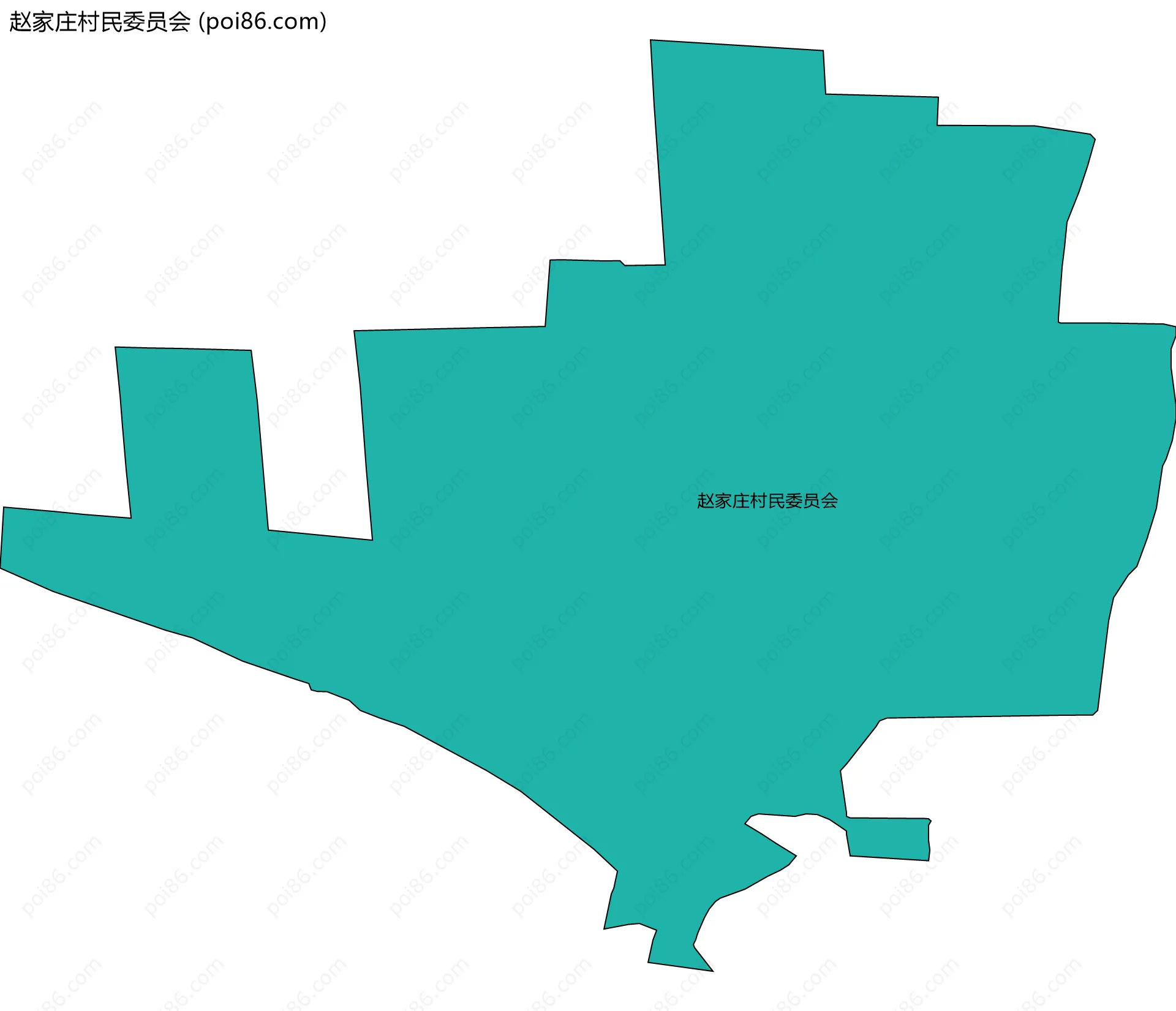赵家庄村民委员会边界地图