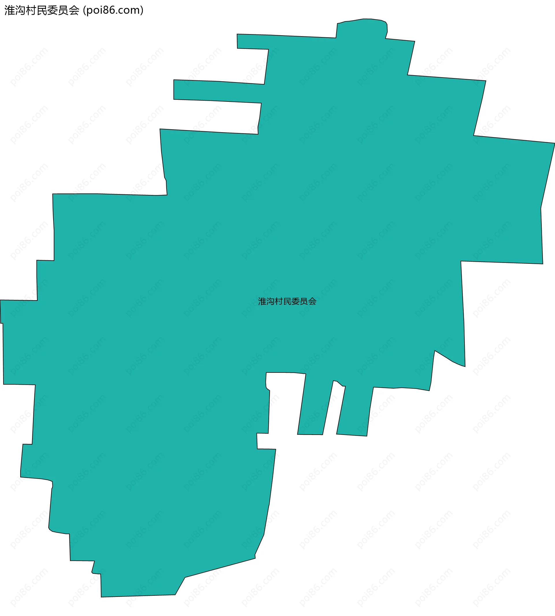 淮沟村民委员会边界地图