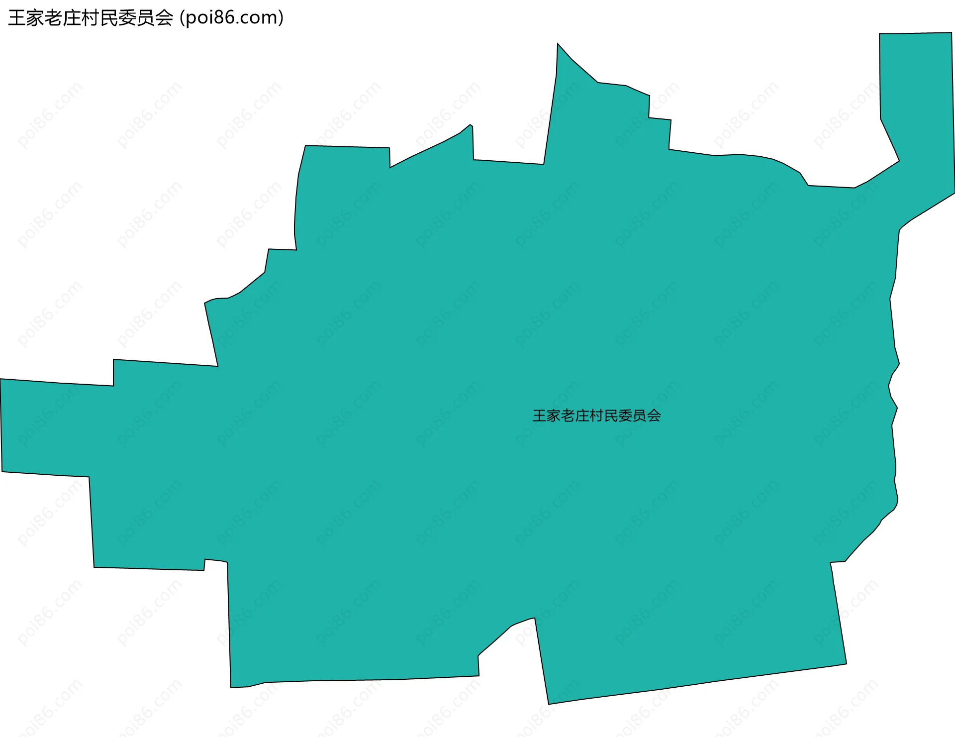 王家老庄村民委员会边界地图