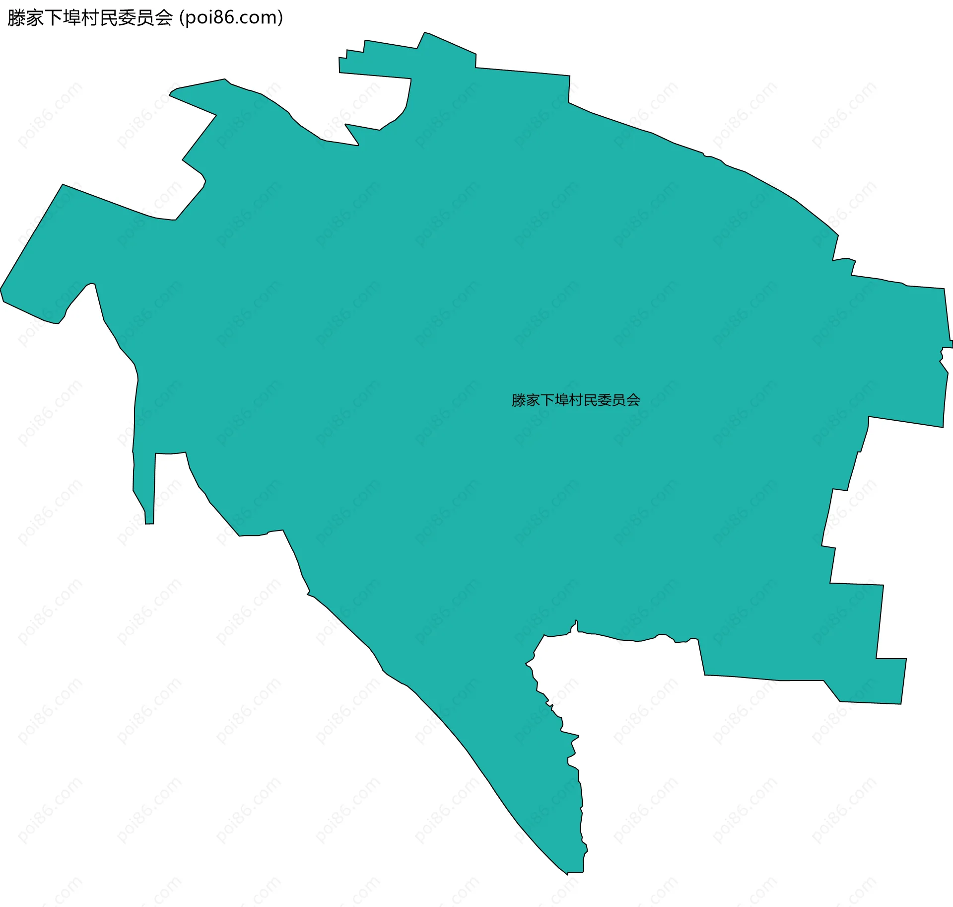 滕家下埠村民委员会边界地图