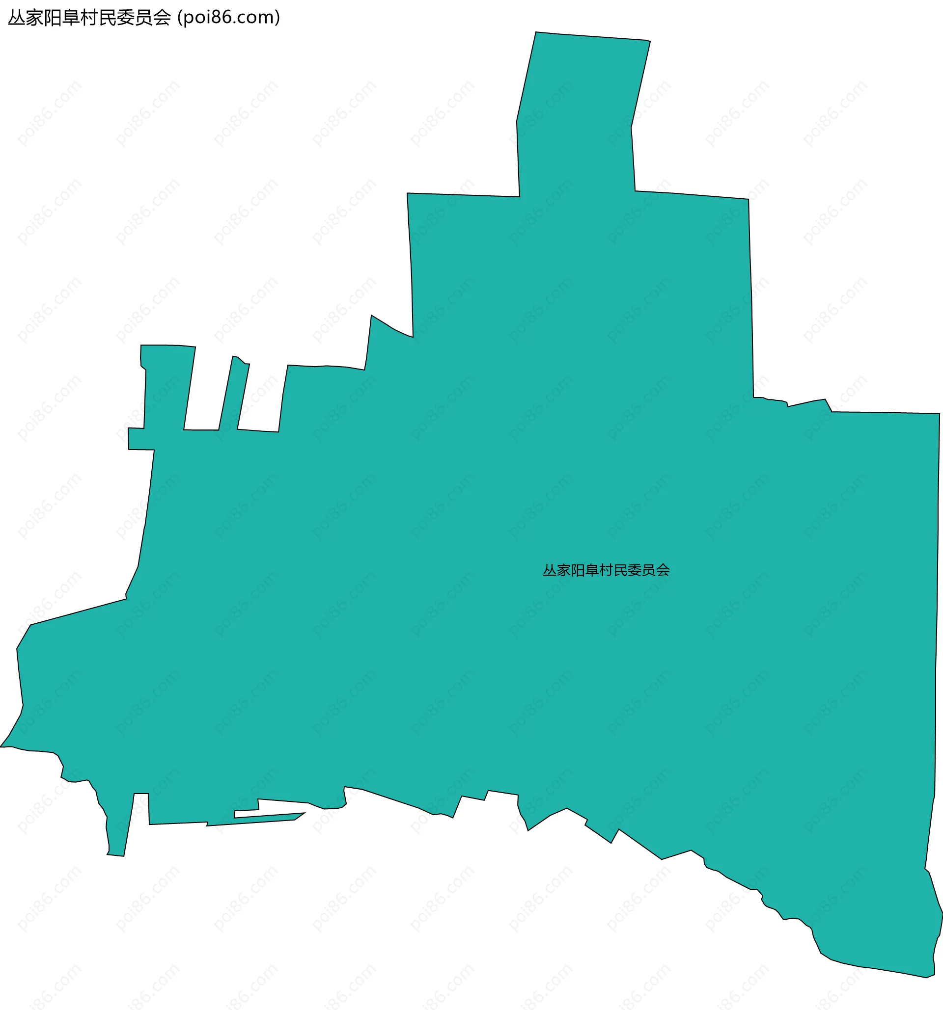 丛家阳阜村民委员会边界地图