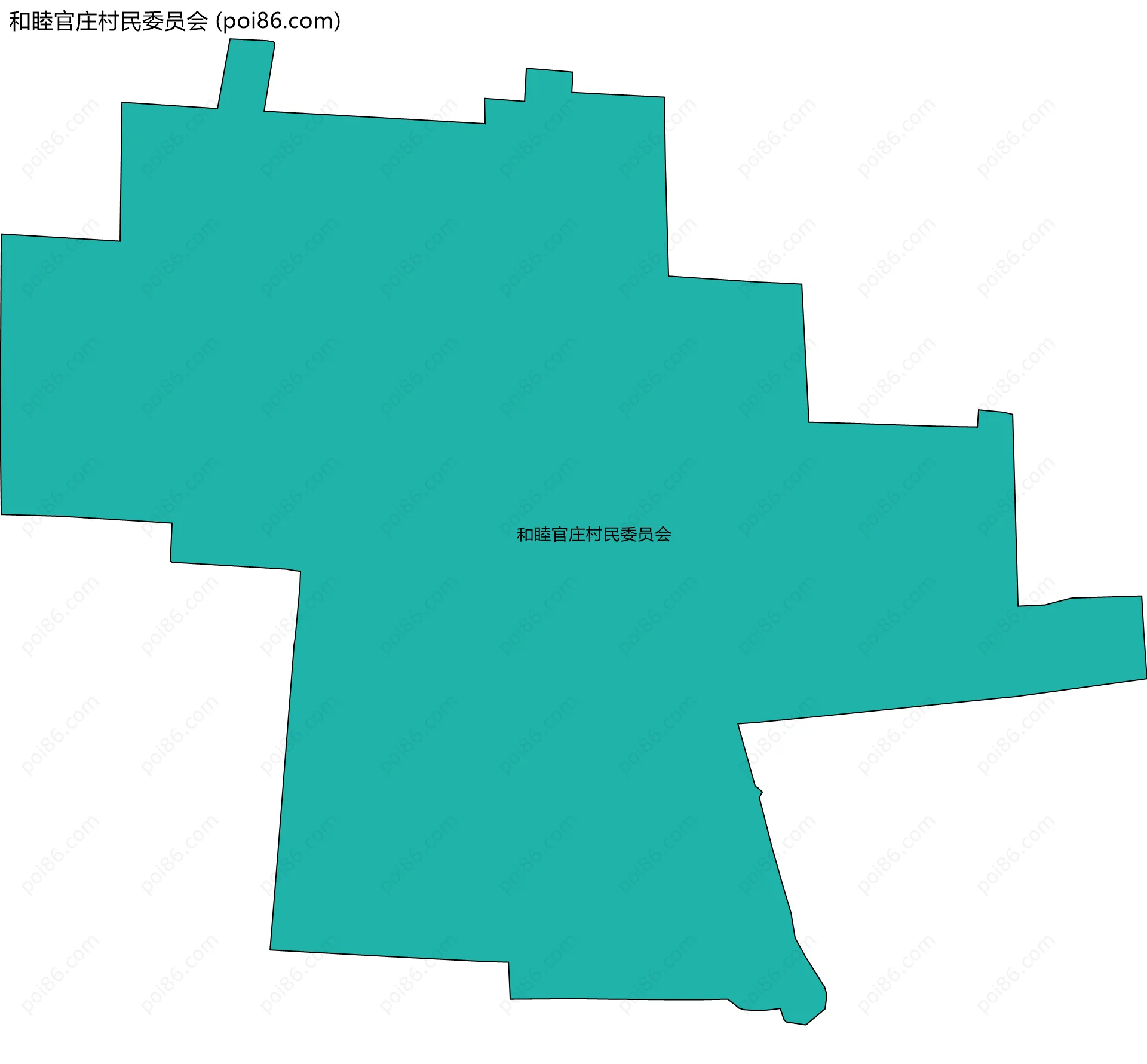 和睦官庄村民委员会边界地图