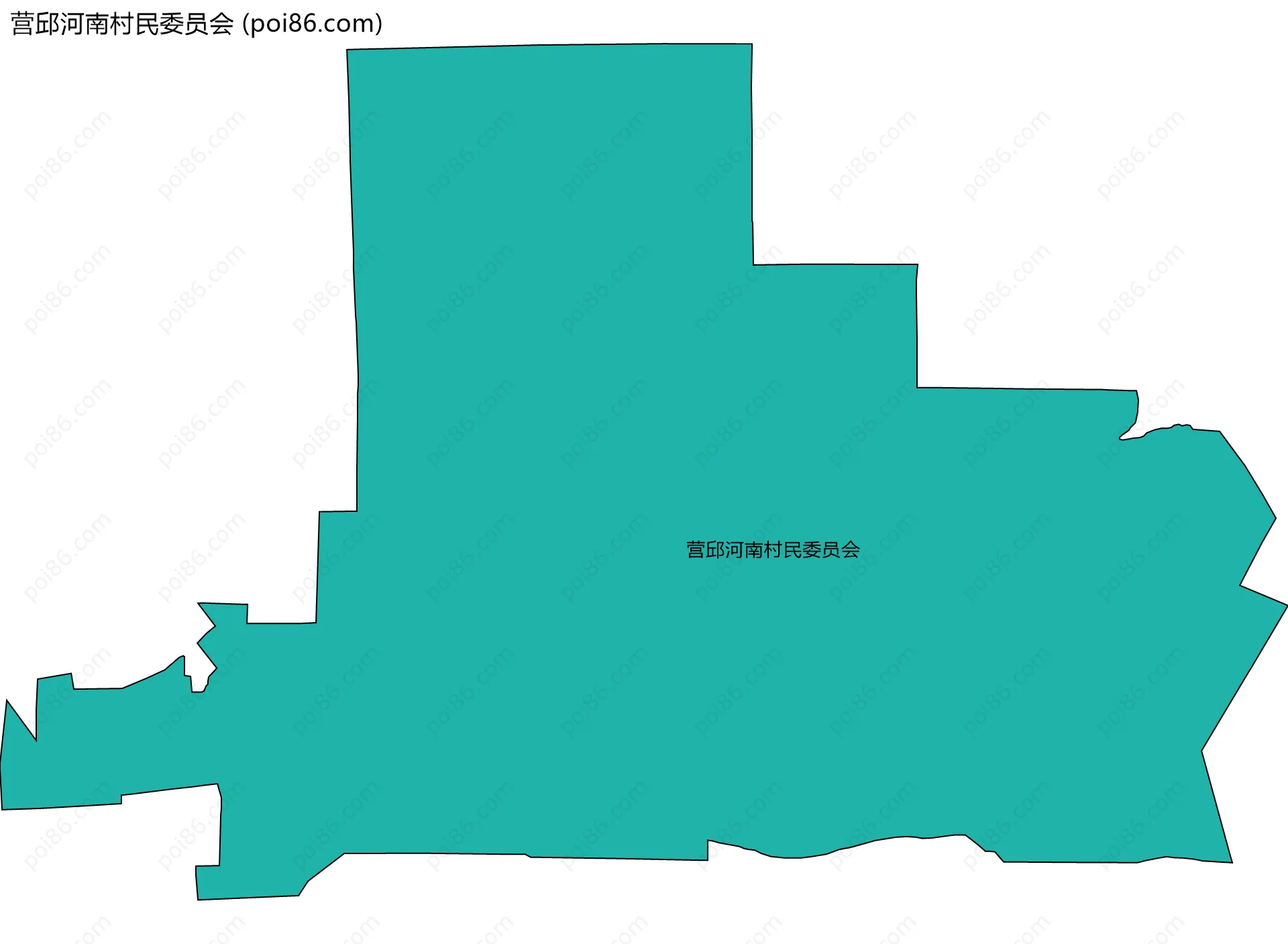 营邱河南村民委员会边界地图
