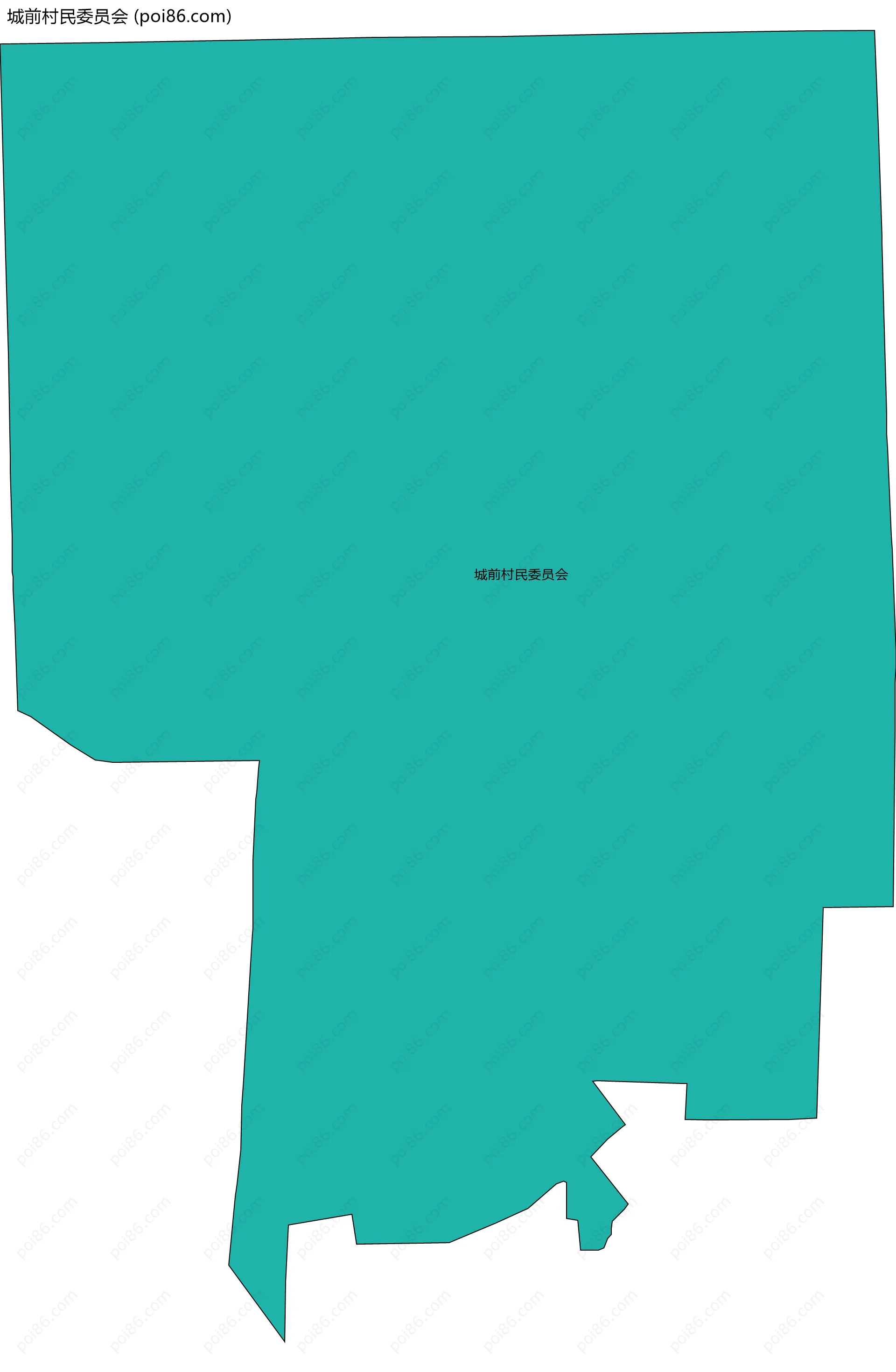 城前村民委员会边界地图