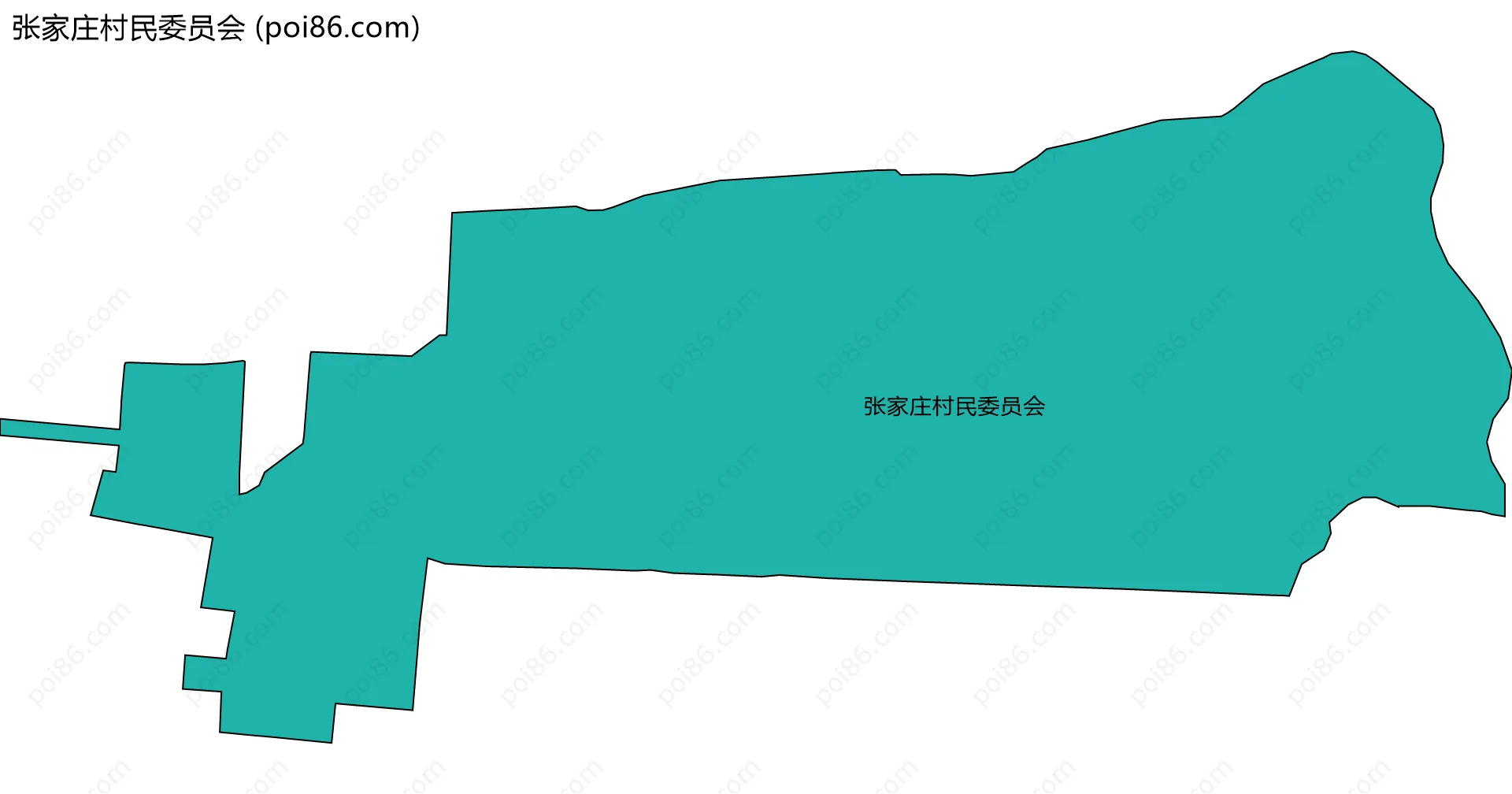张家庄村民委员会边界地图