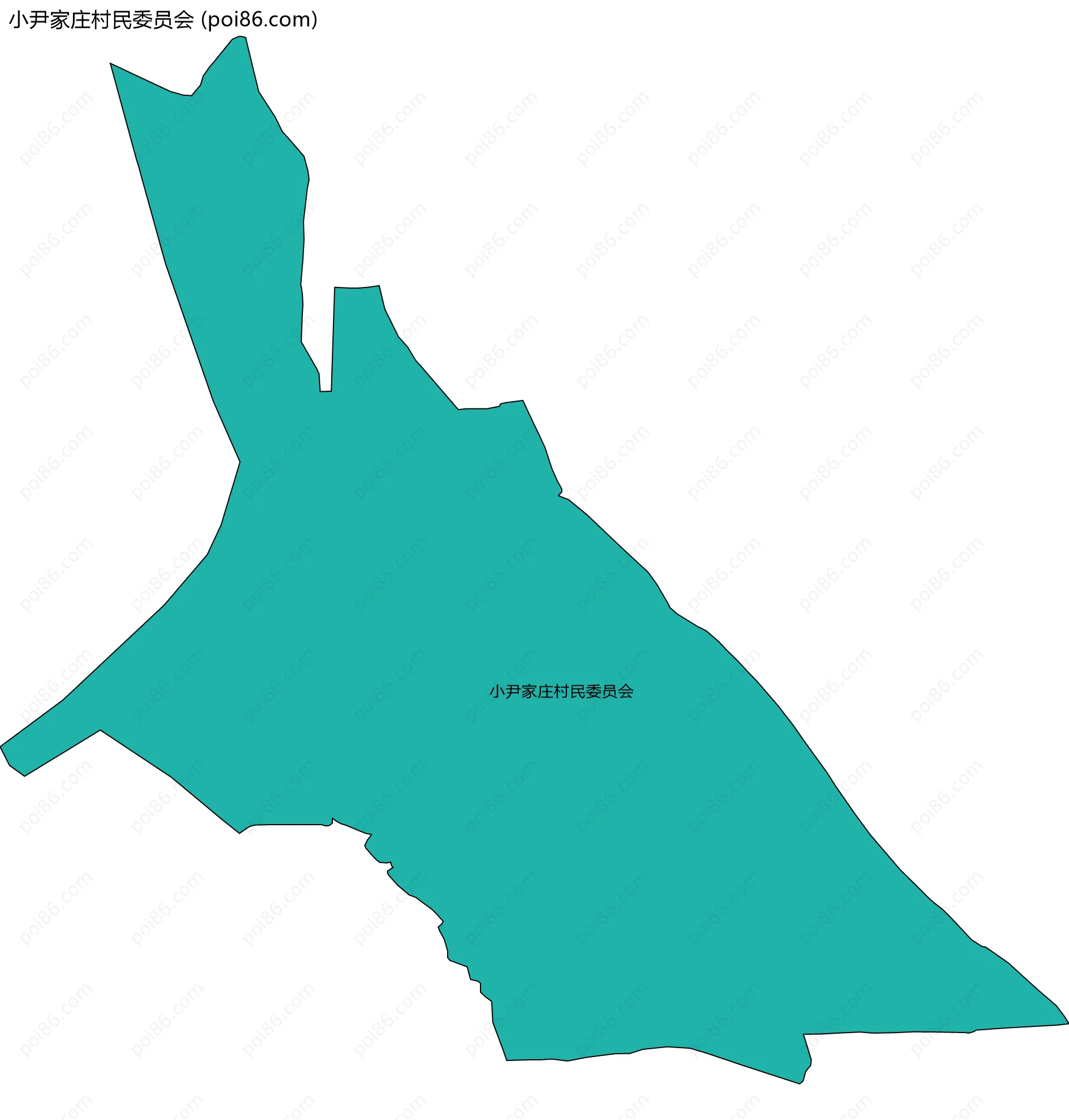 小尹家庄村民委员会边界地图