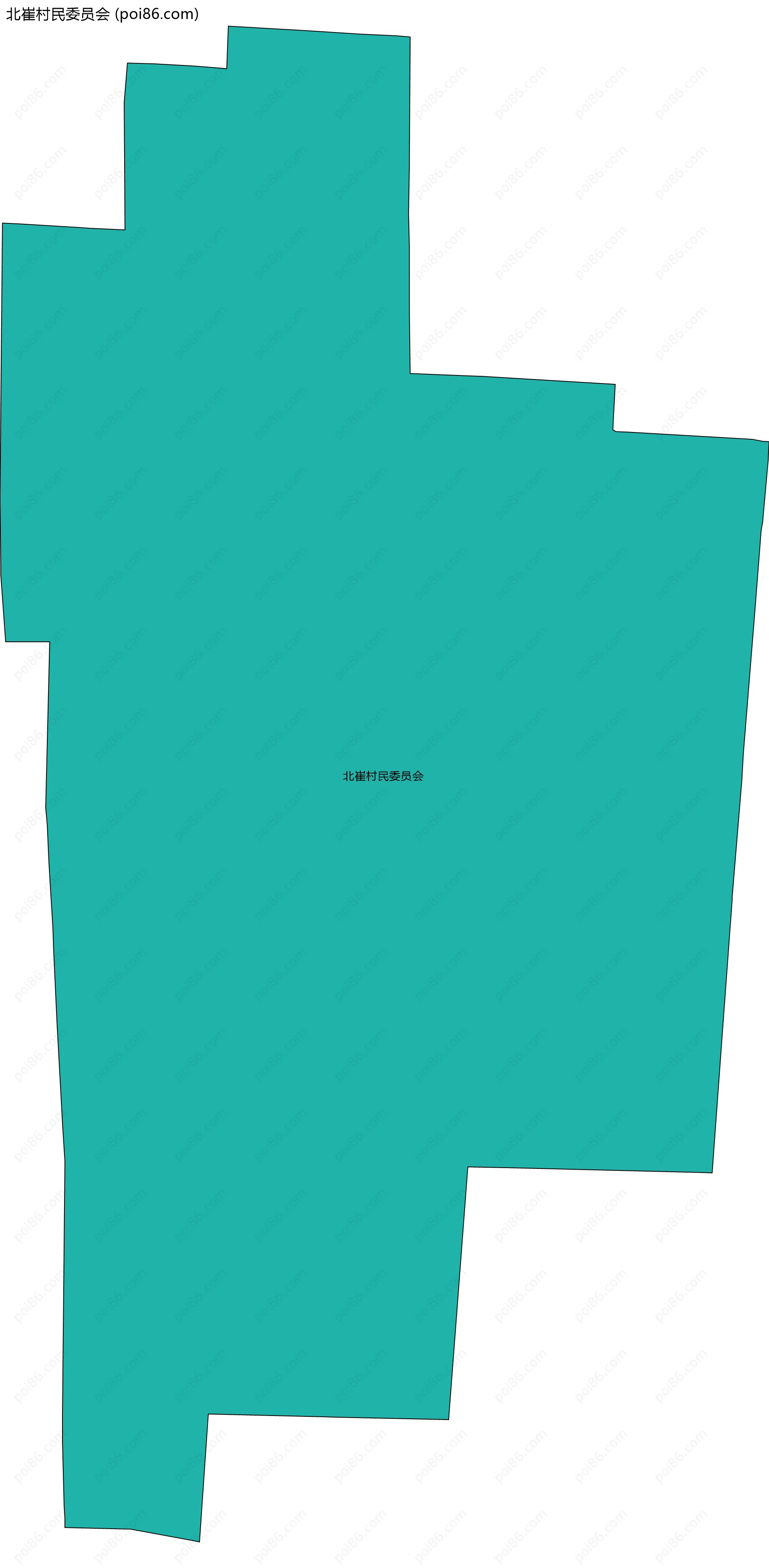 北崔村民委员会边界地图