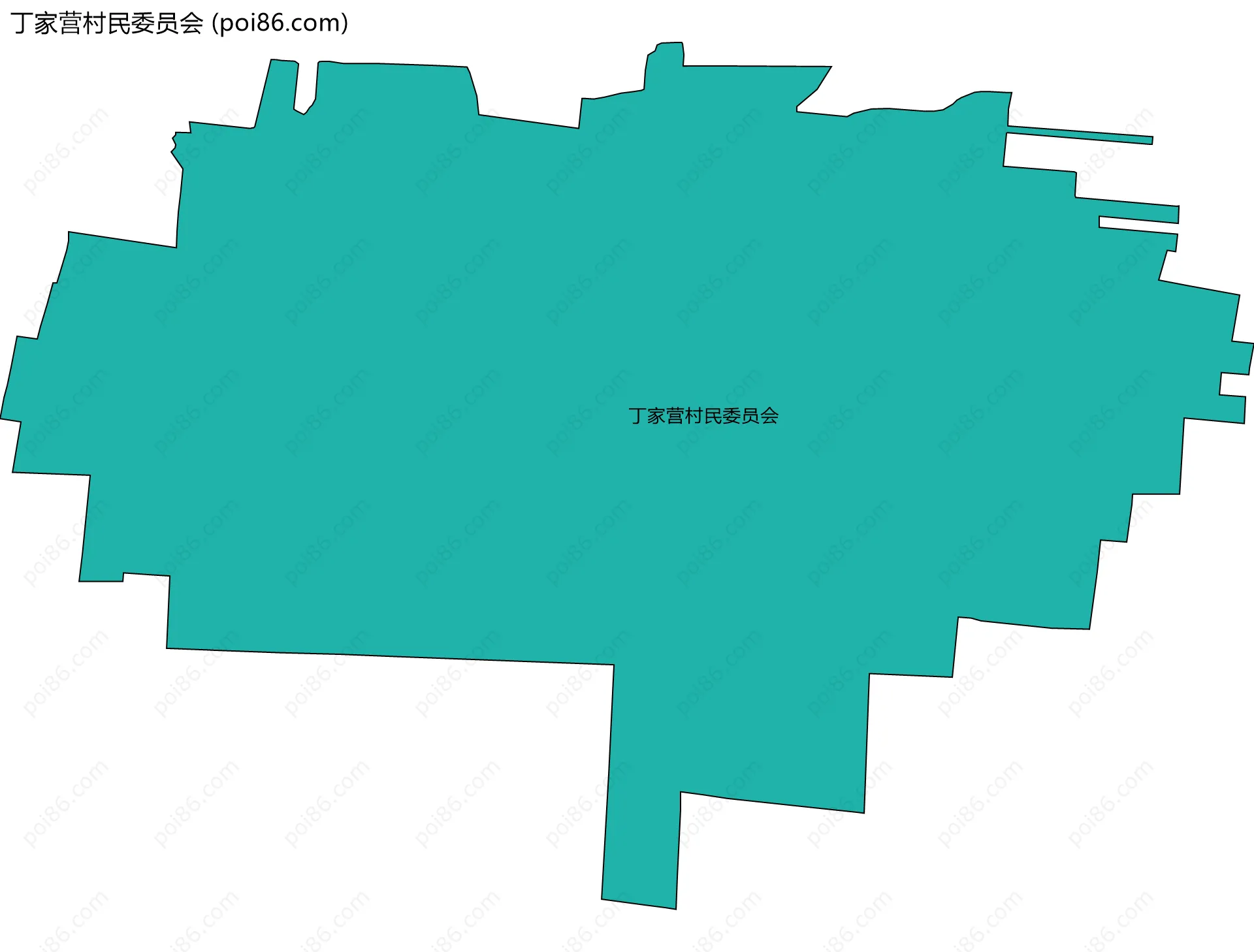 丁家营村民委员会边界地图
