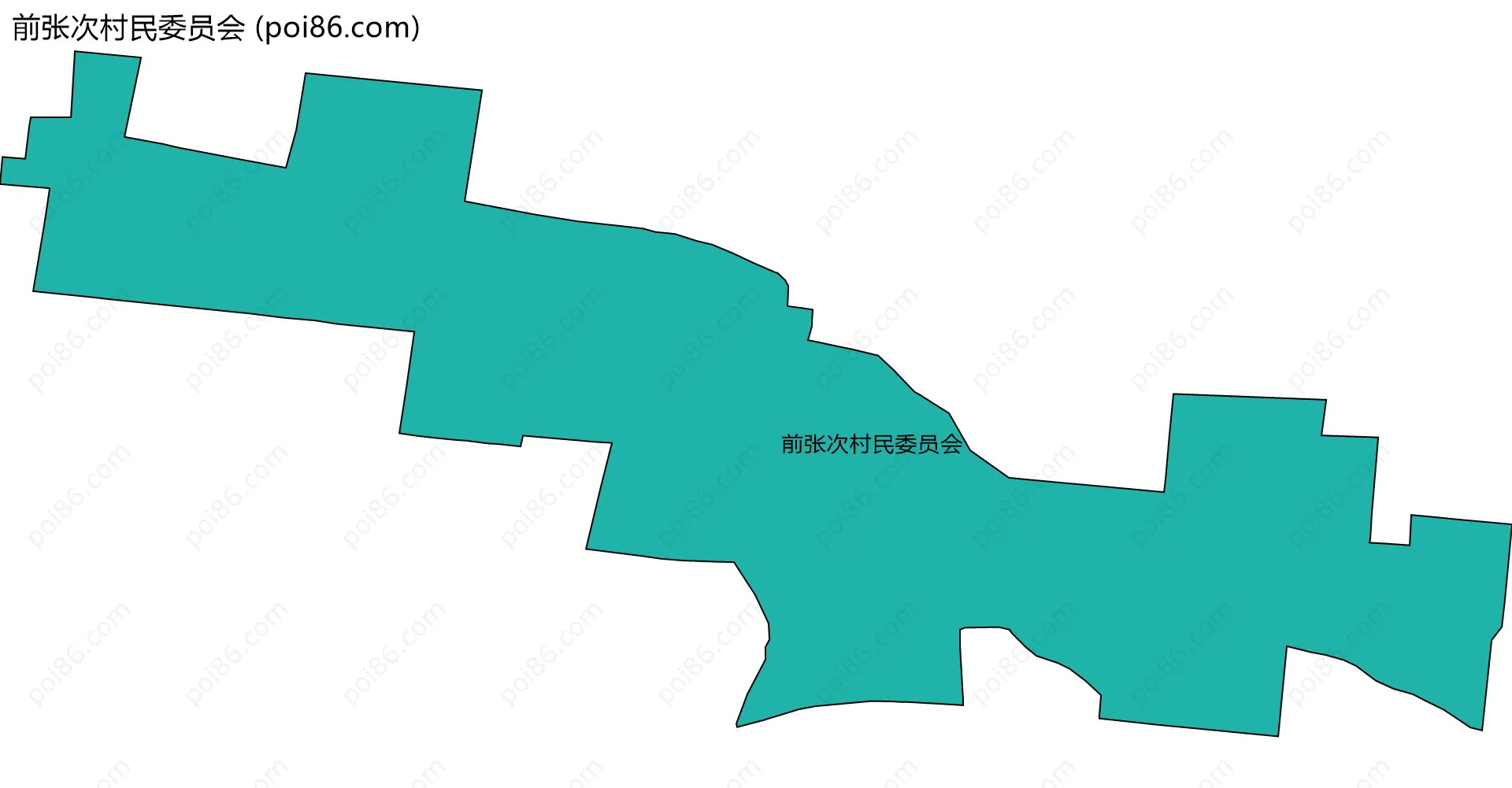 前张次村民委员会边界地图
