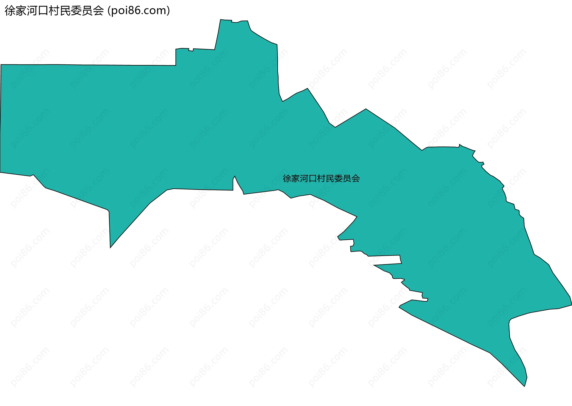 徐家河口村民委员会边界地图