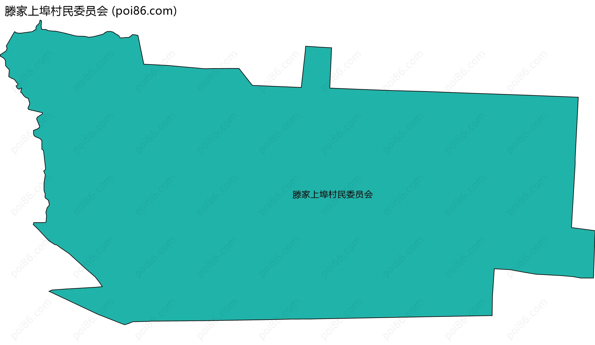 滕家上埠村民委员会边界地图