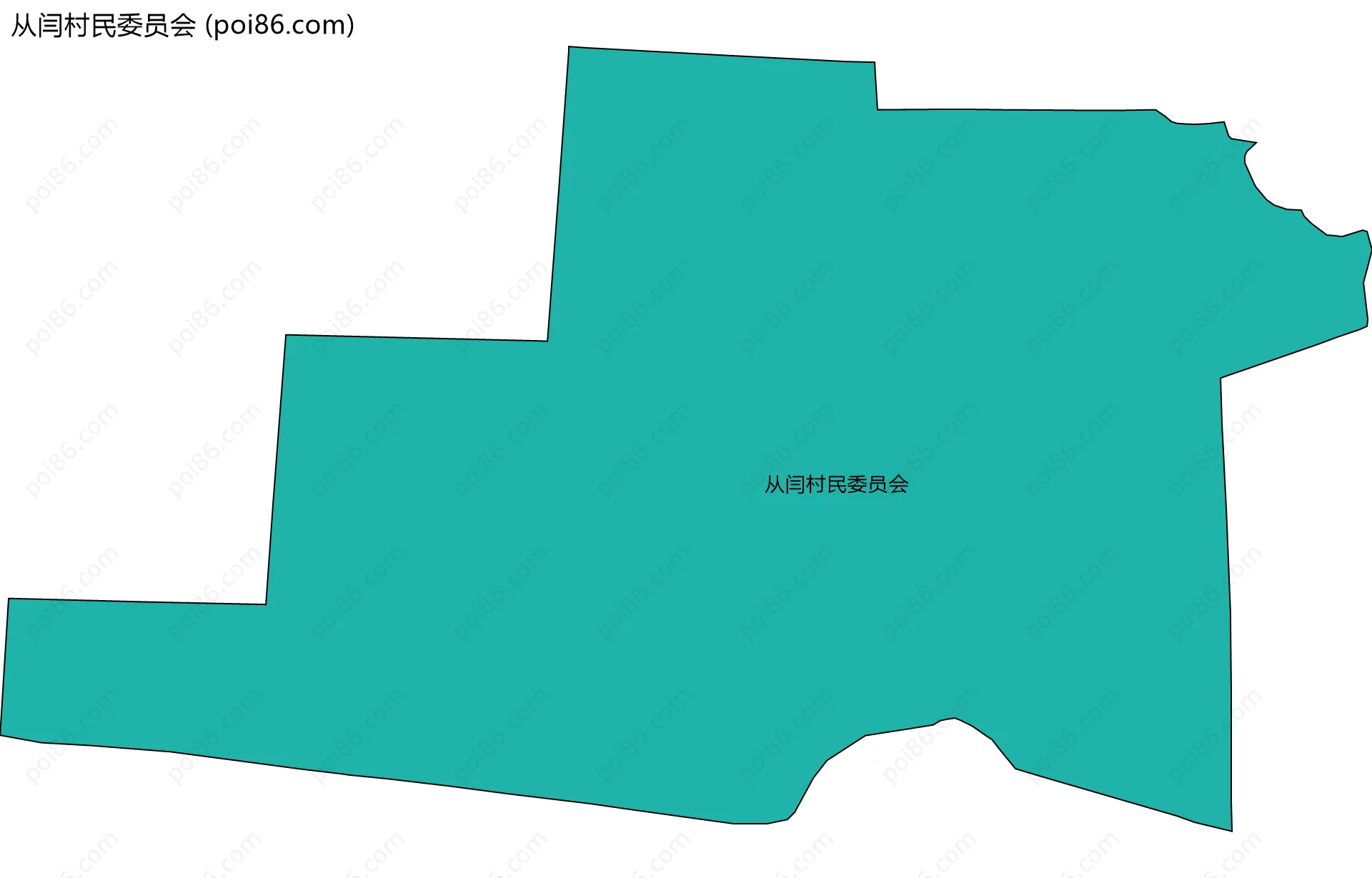 从闫村民委员会边界地图