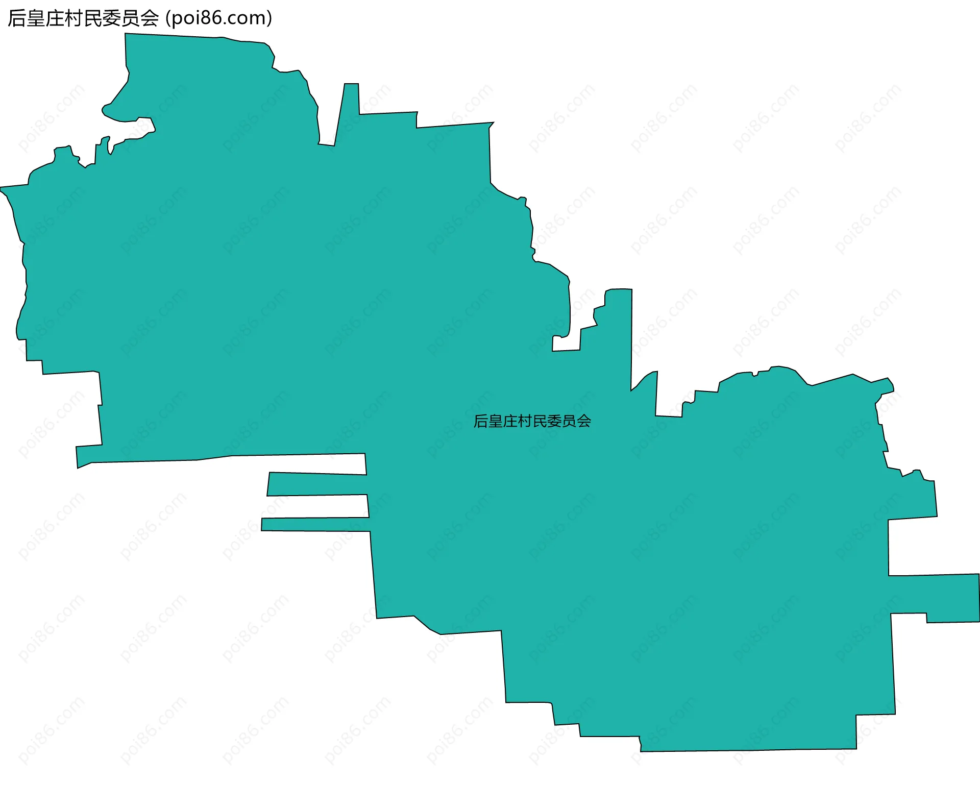 后皇庄村民委员会边界地图