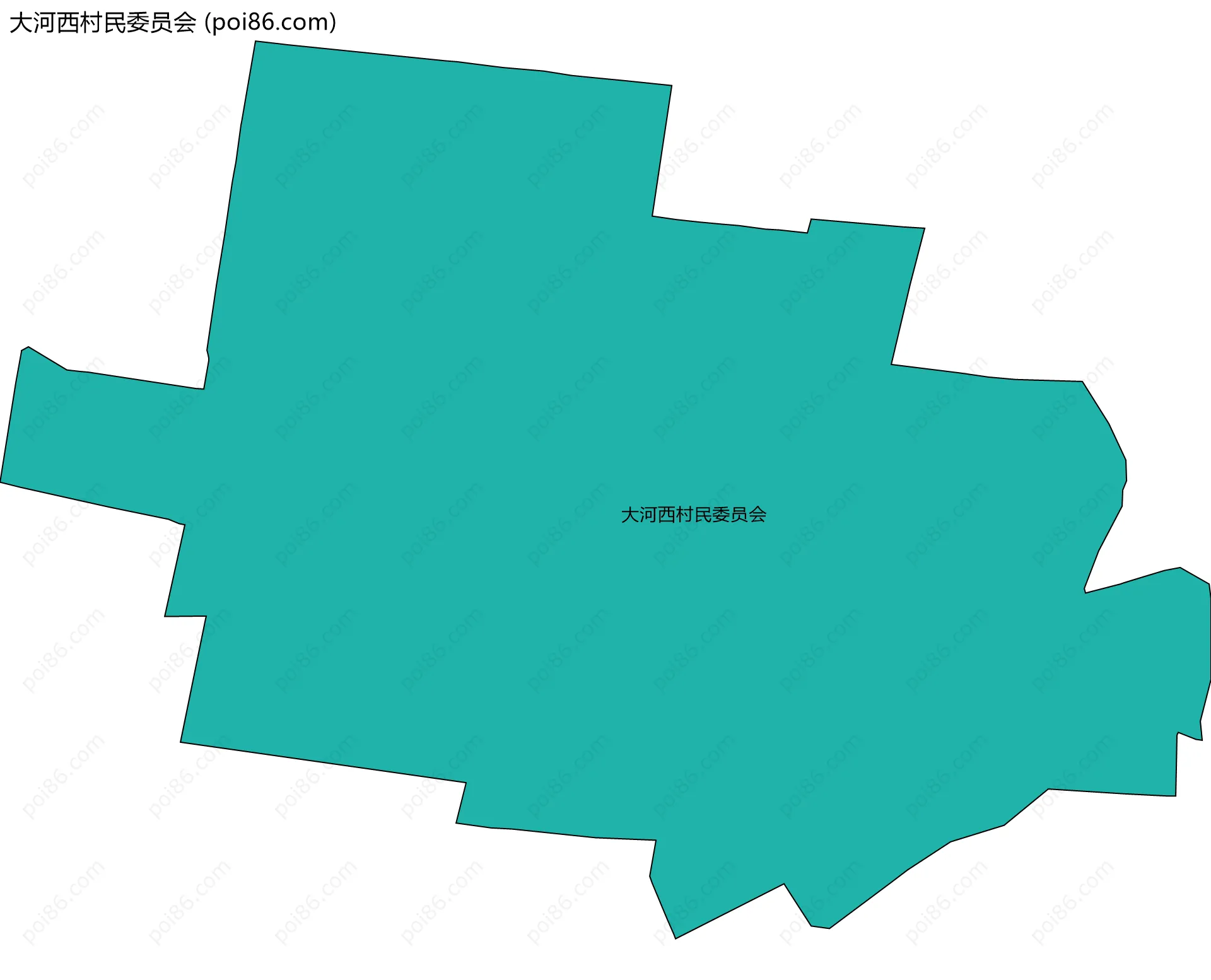 大河西村民委员会边界地图