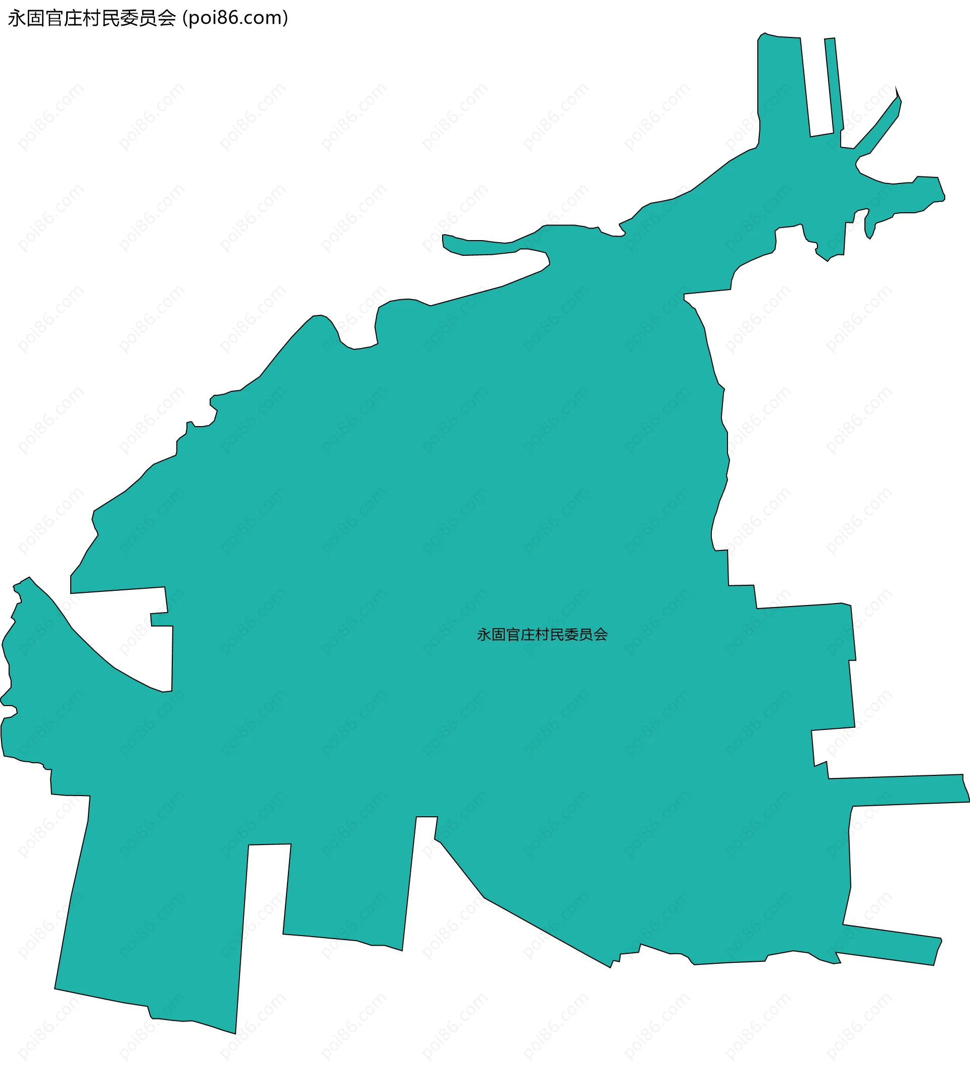 永固官庄村民委员会边界地图