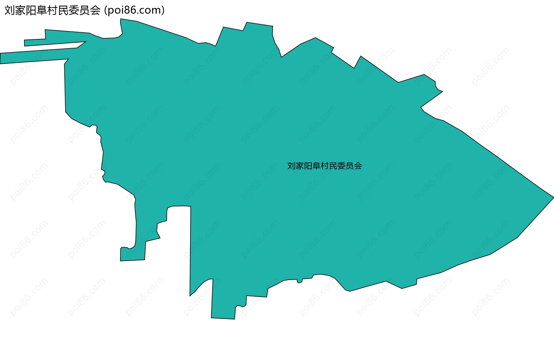 刘家阳阜村民委员会边界地图