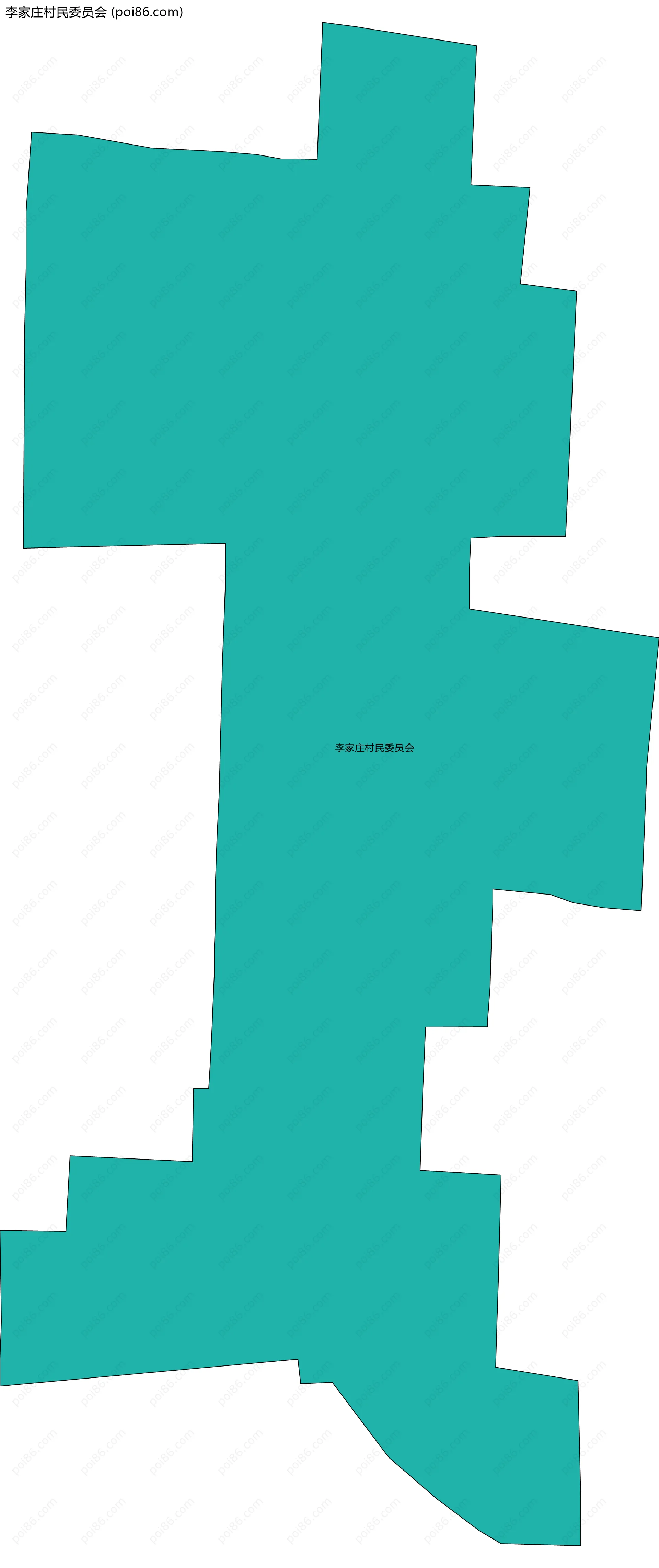 李家庄村民委员会边界地图