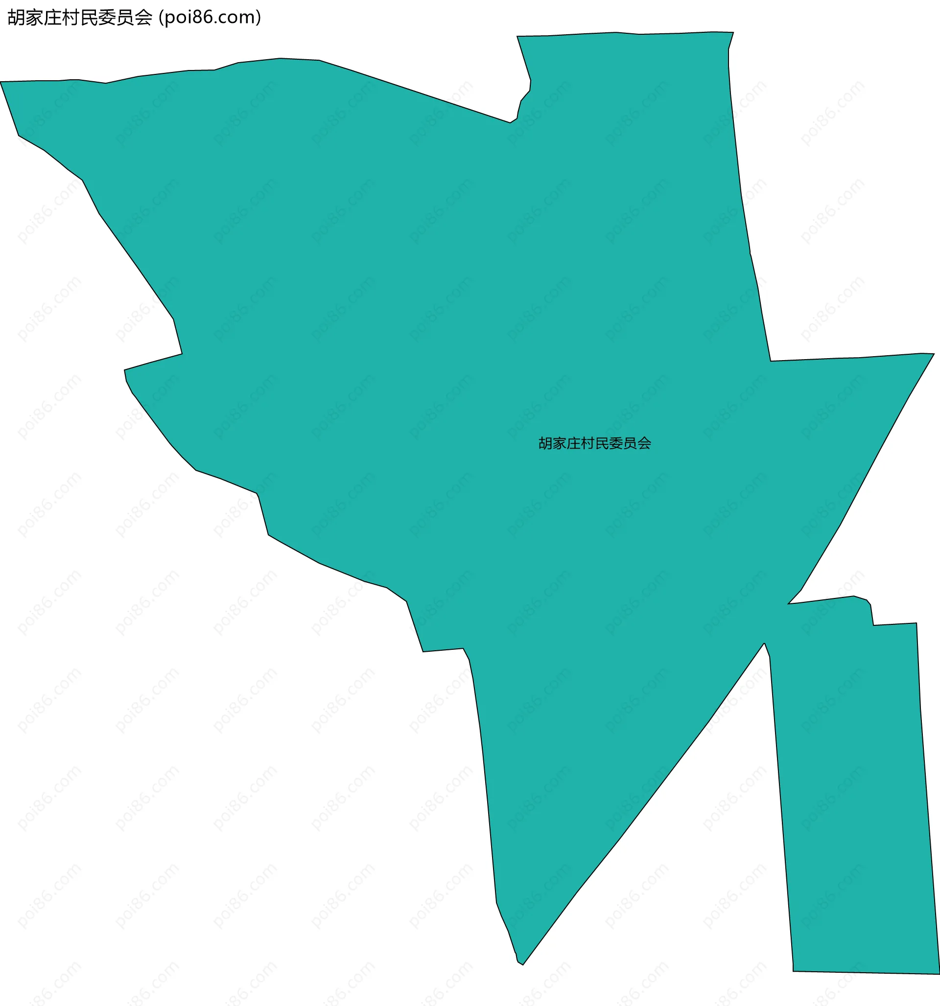 胡家庄村民委员会边界地图