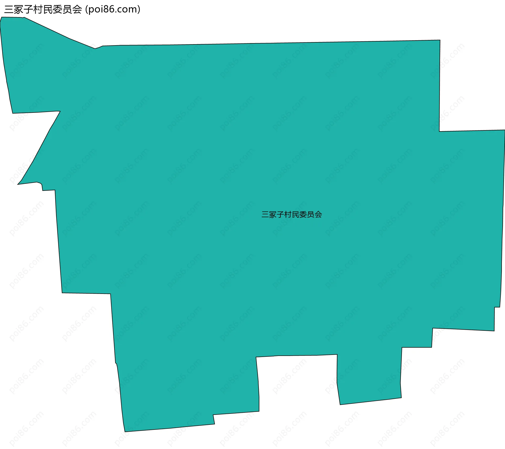 三冢子村民委员会边界地图