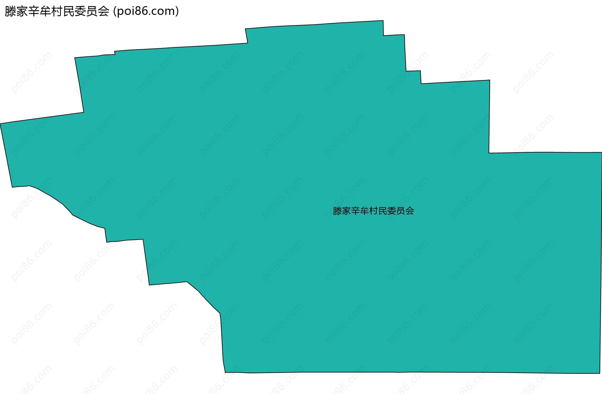 滕家辛牟村民委员会边界地图