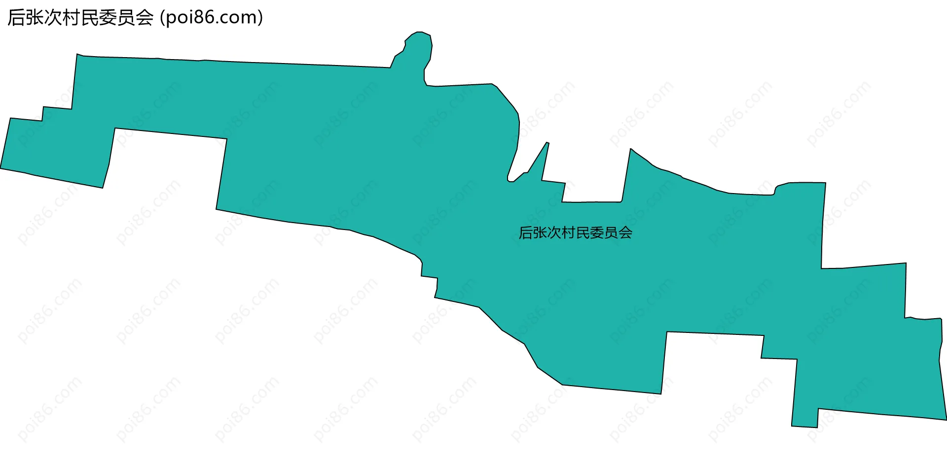 后张次村民委员会边界地图