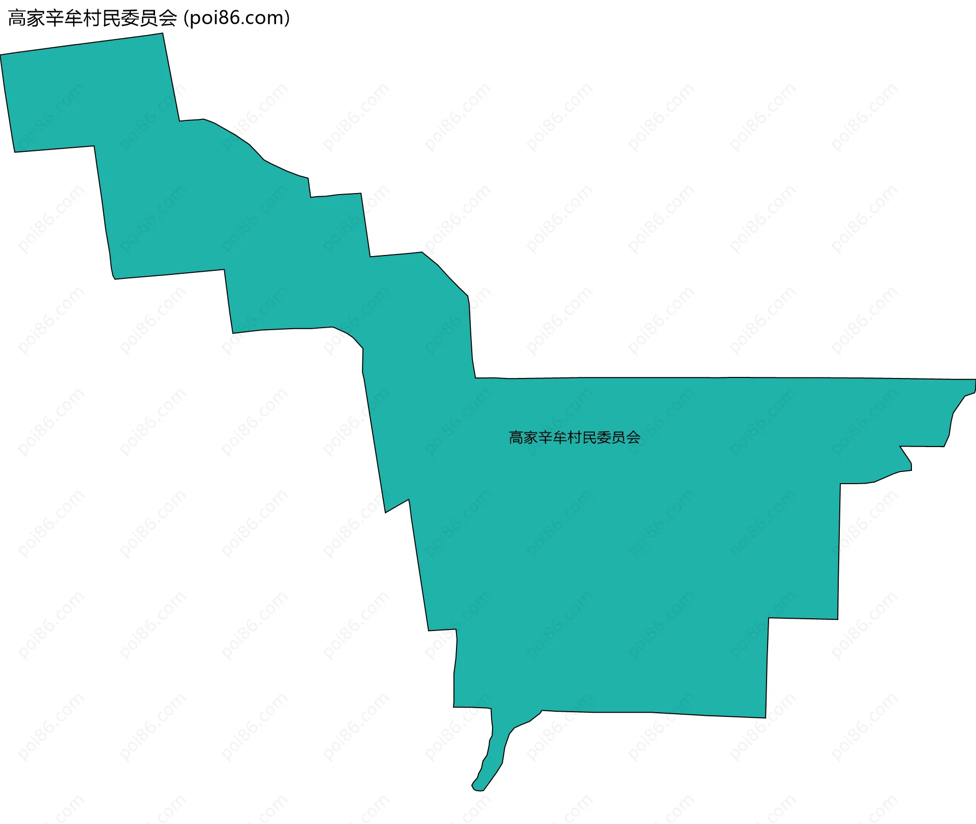 高家辛牟村民委员会边界地图