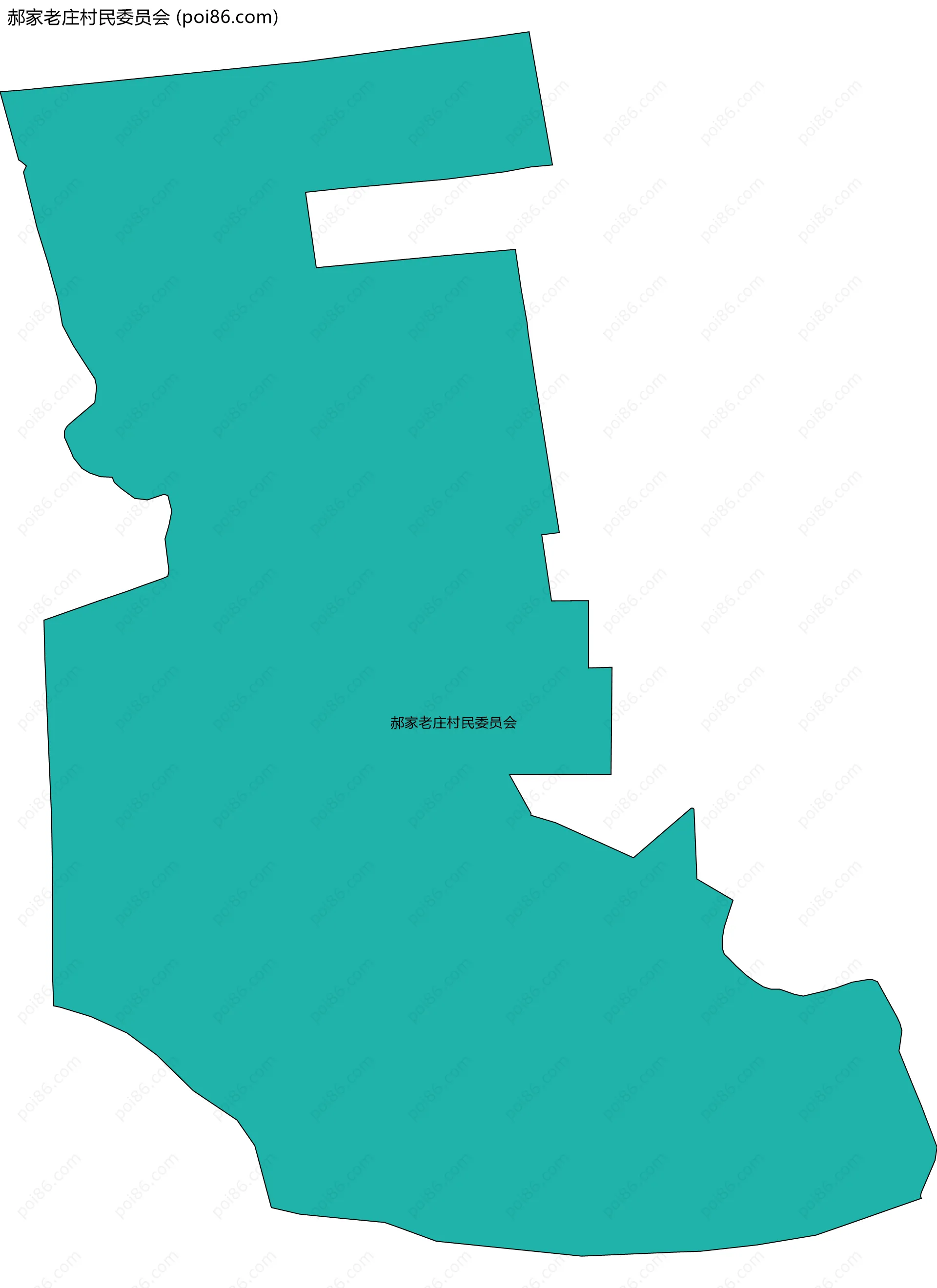 郝家老庄村民委员会边界地图