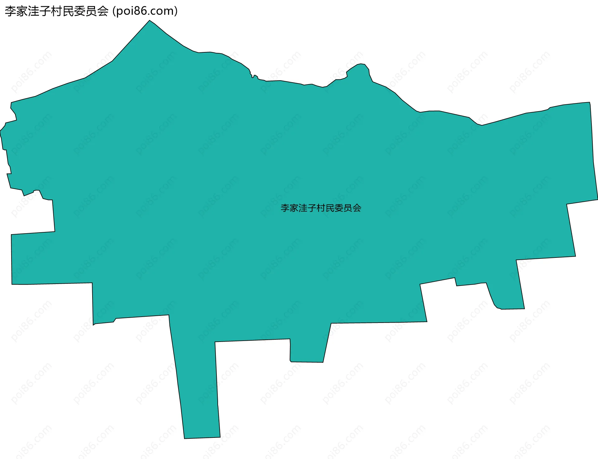 李家洼子村民委员会边界地图