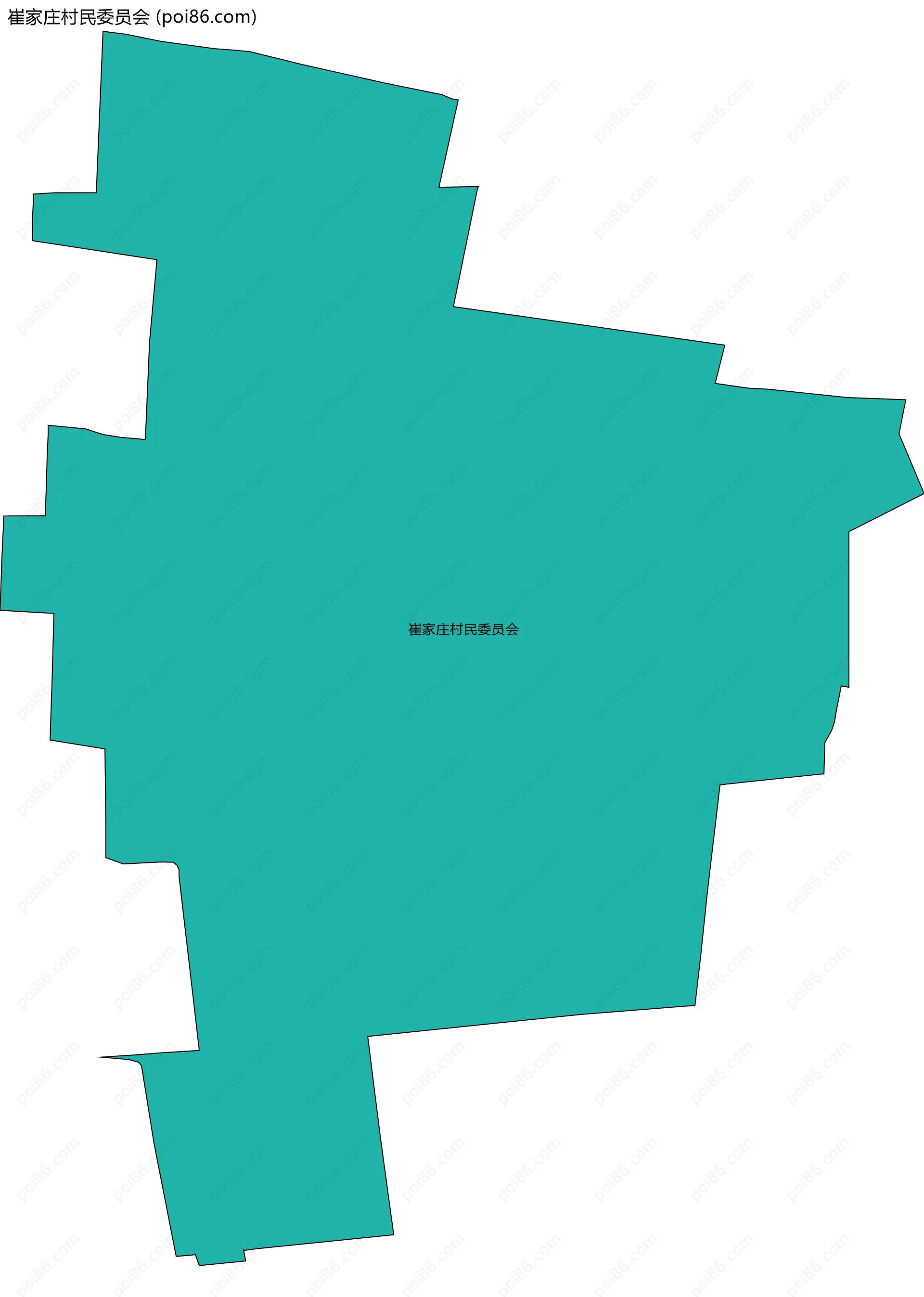 崔家庄村民委员会边界地图