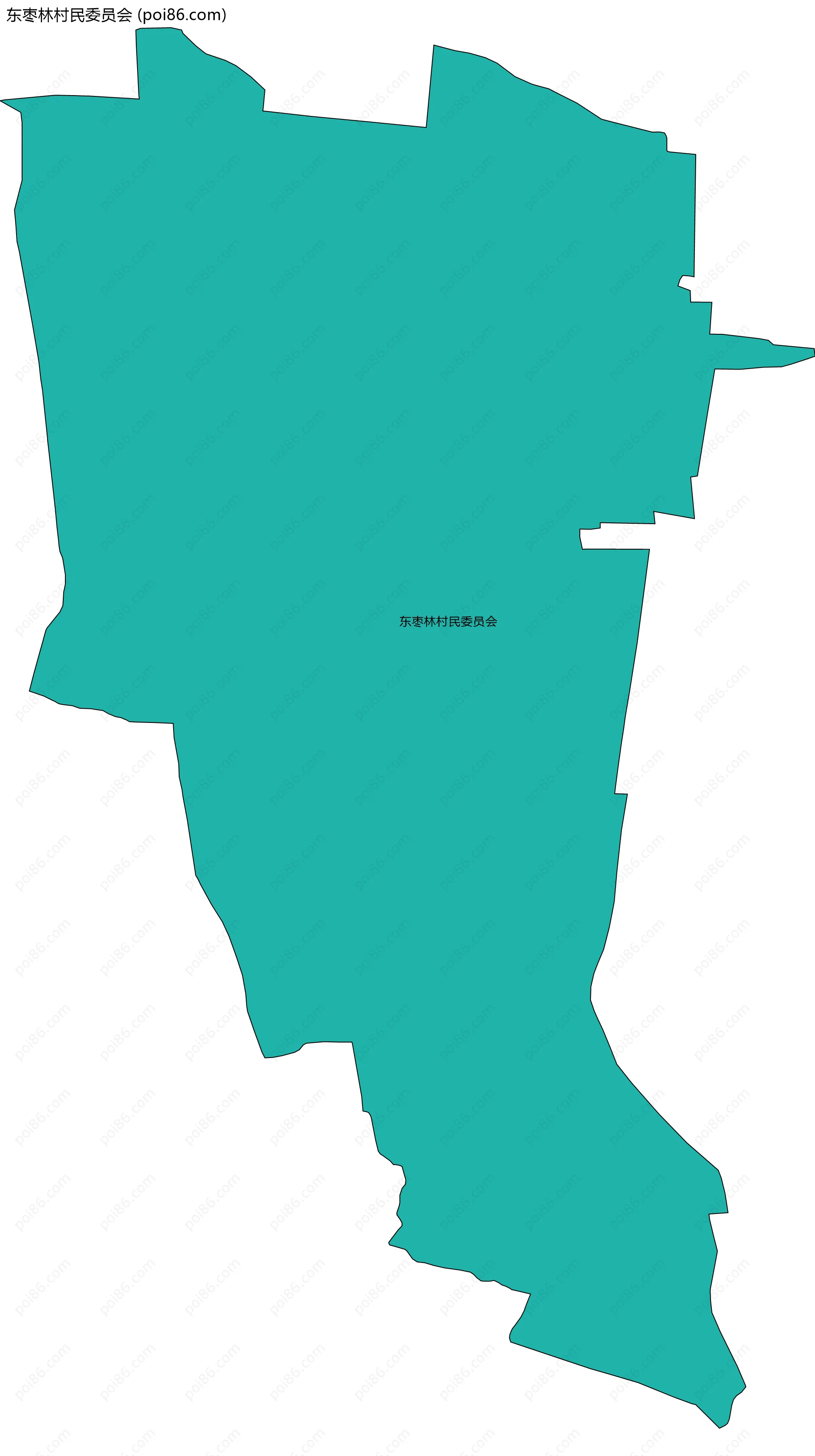 东枣林村民委员会边界地图