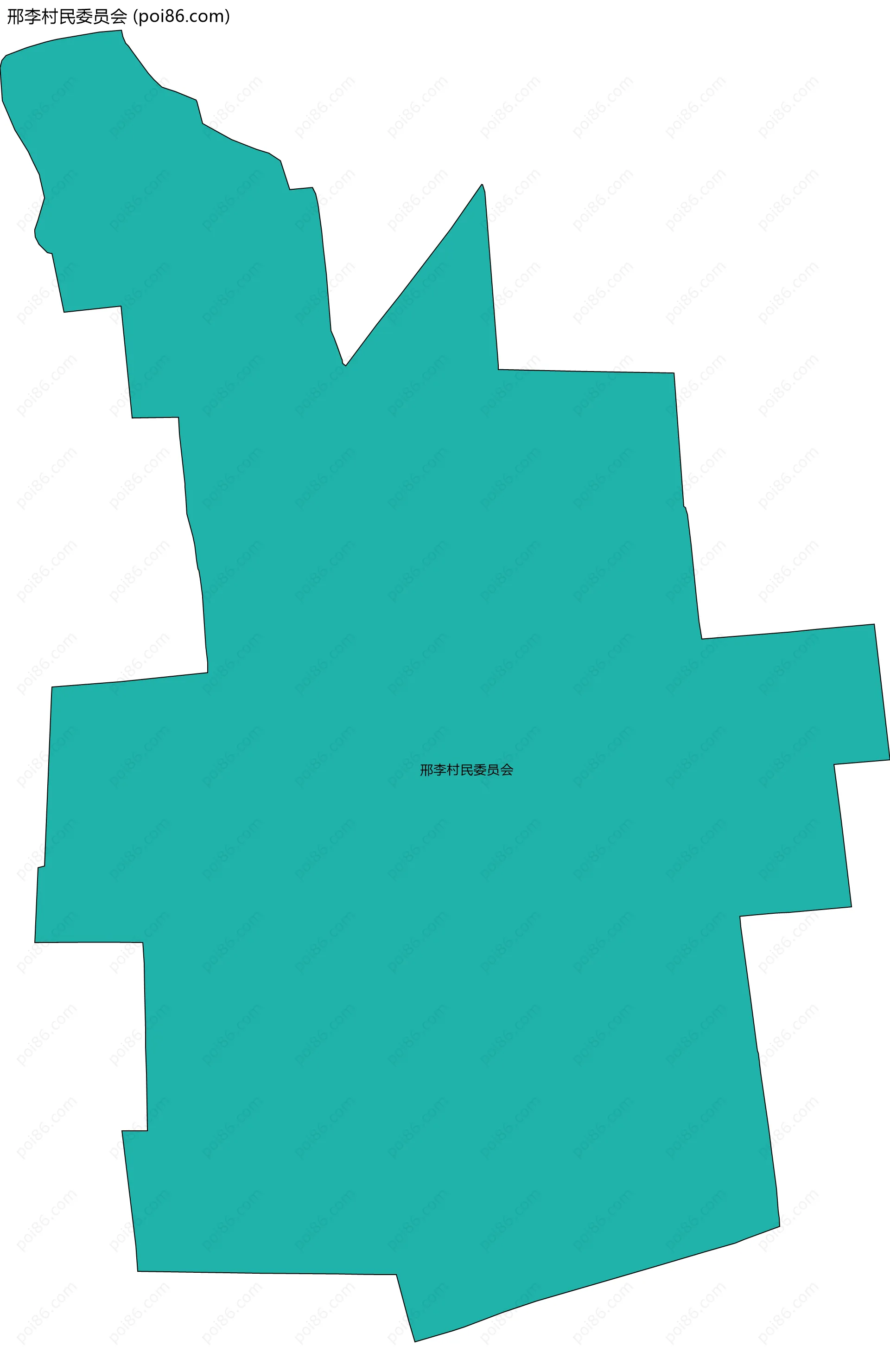 邢李村民委员会边界地图