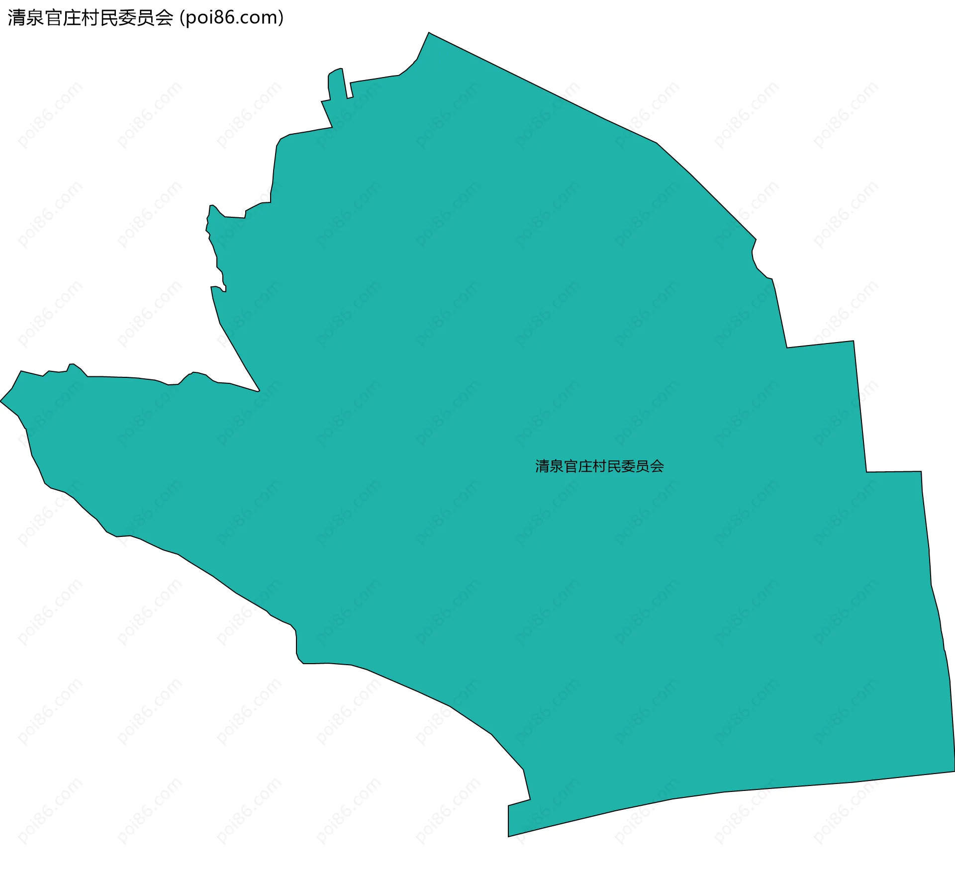 清泉官庄村民委员会边界地图