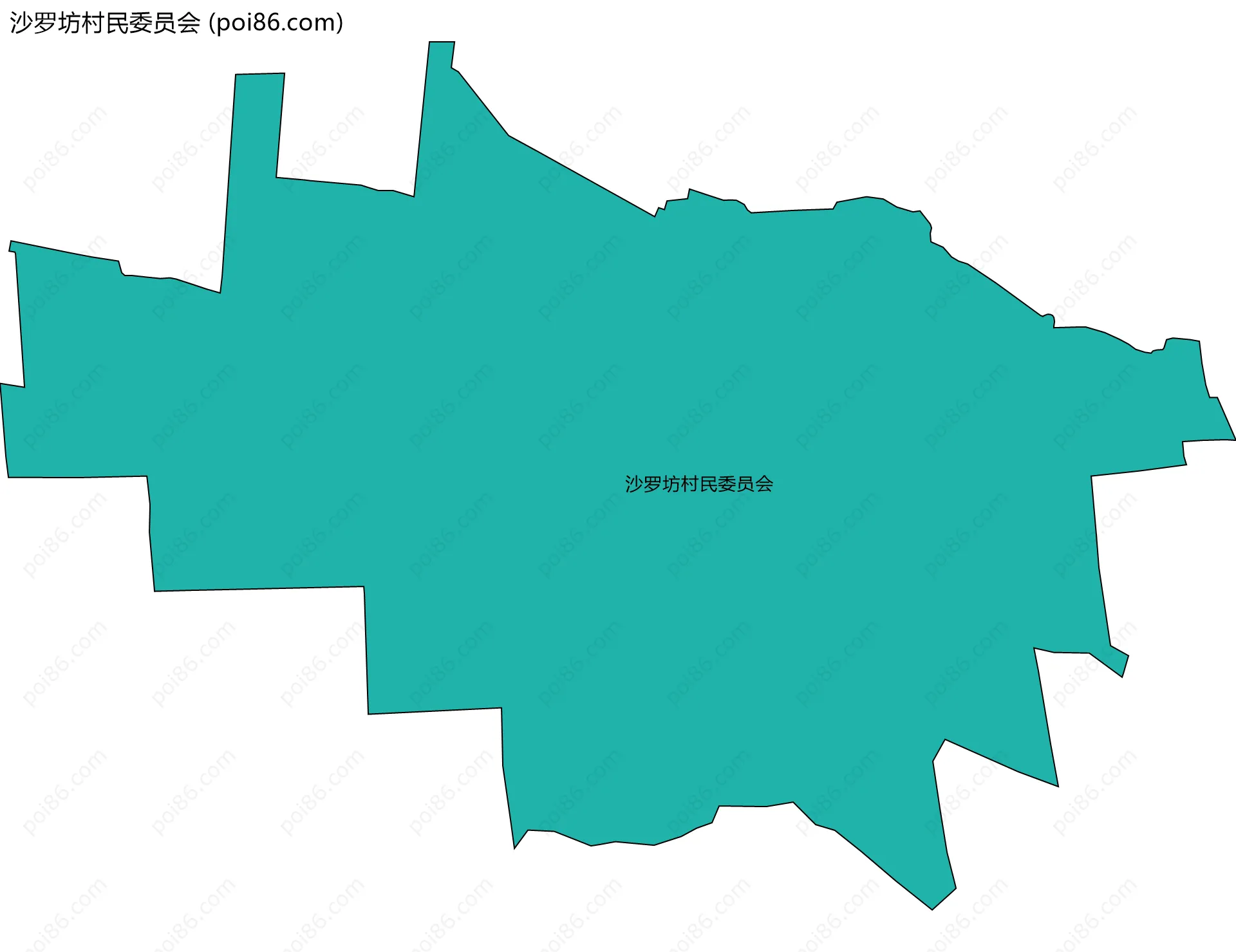 沙罗坊村民委员会边界地图