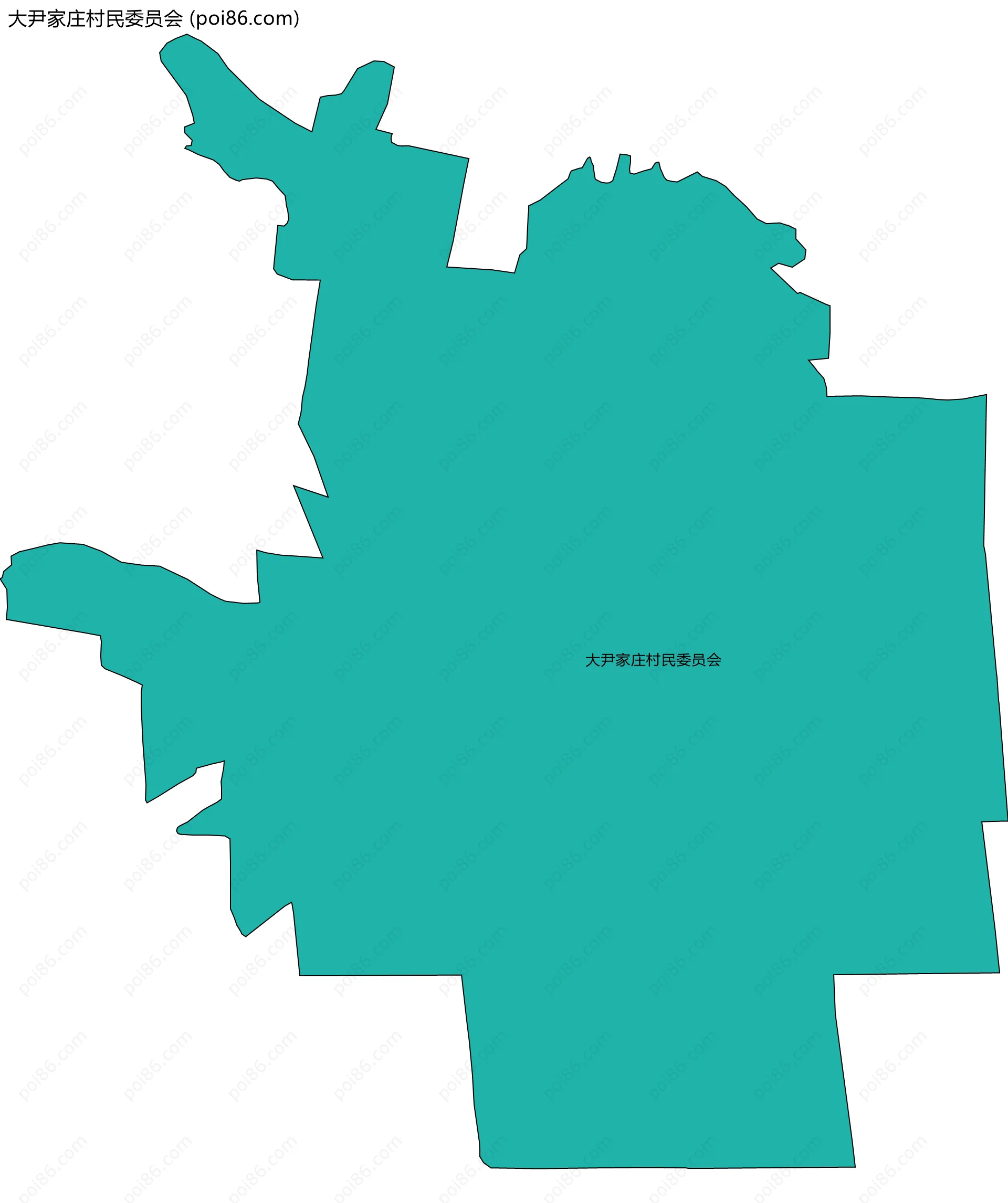 大尹家庄村民委员会边界地图
