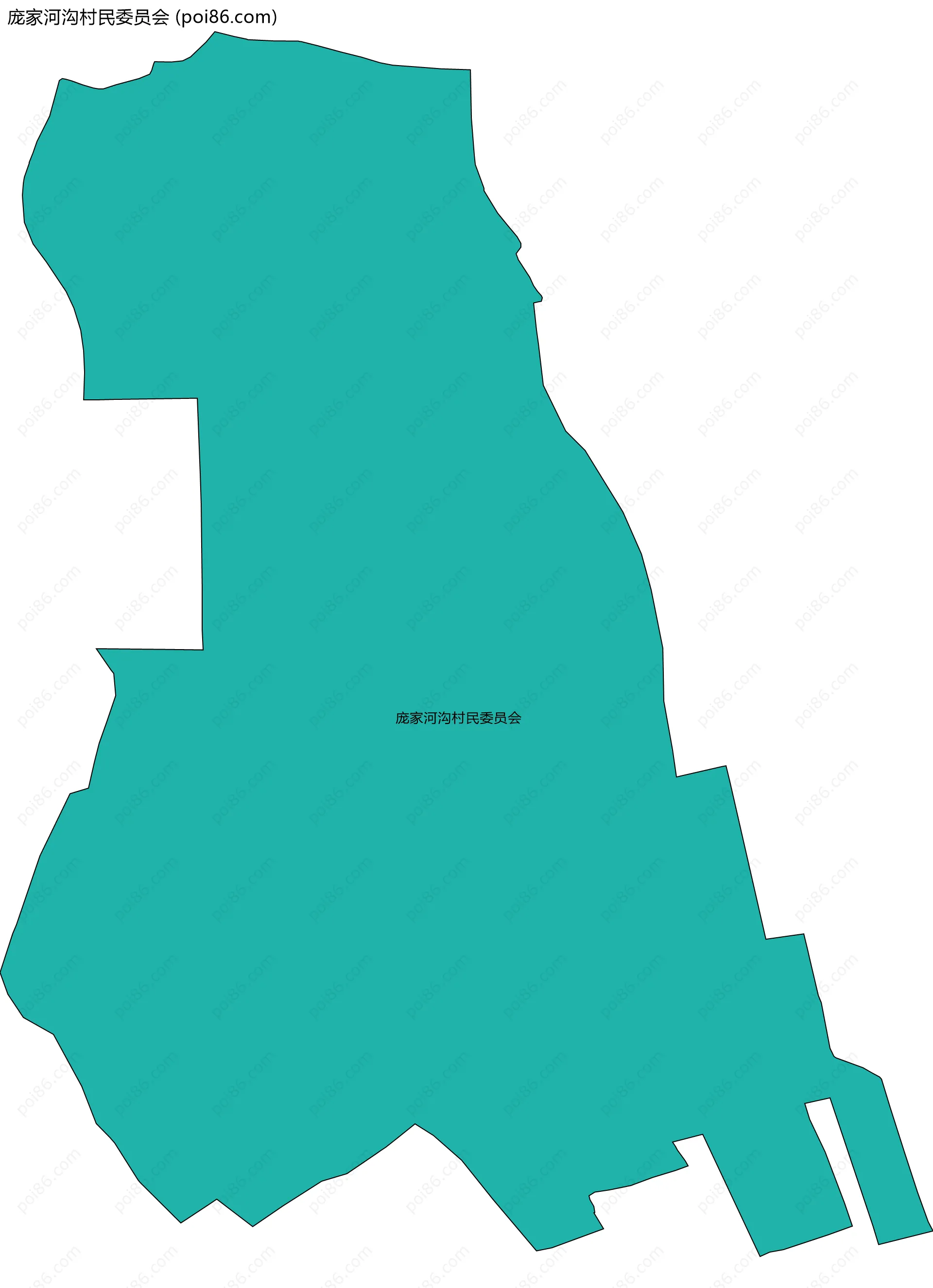 庞家河沟村民委员会边界地图
