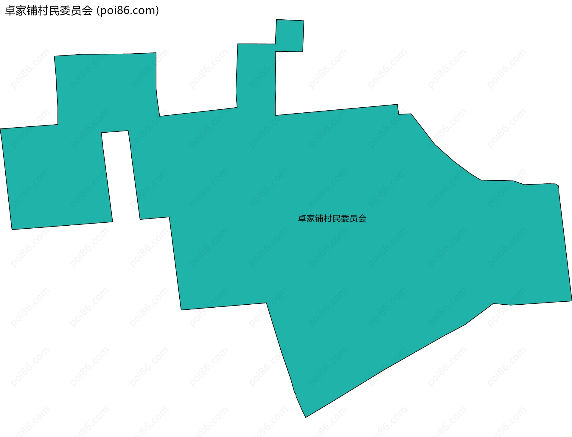 卓家铺村民委员会边界地图