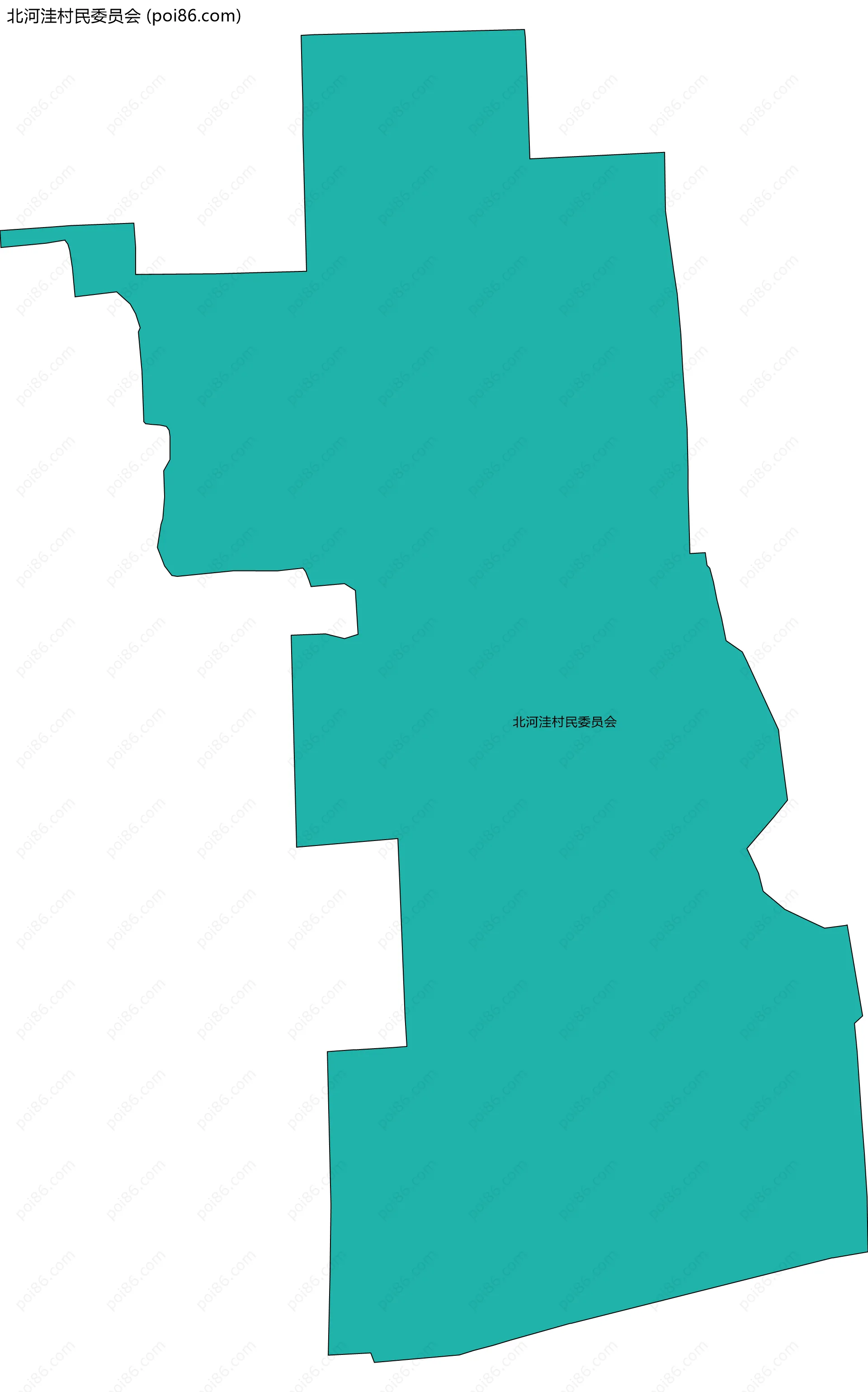 北河洼村民委员会边界地图