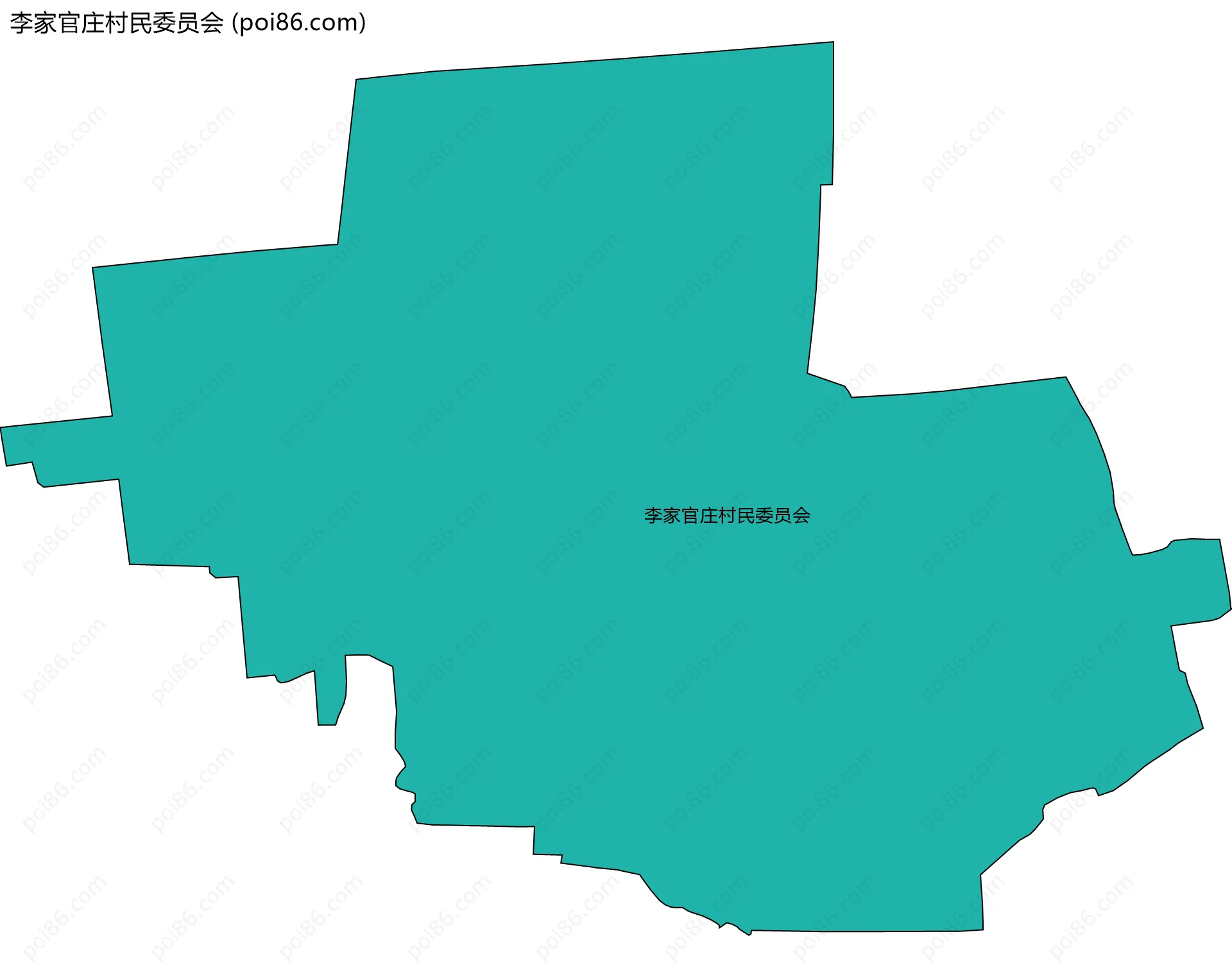 李家官庄村民委员会边界地图