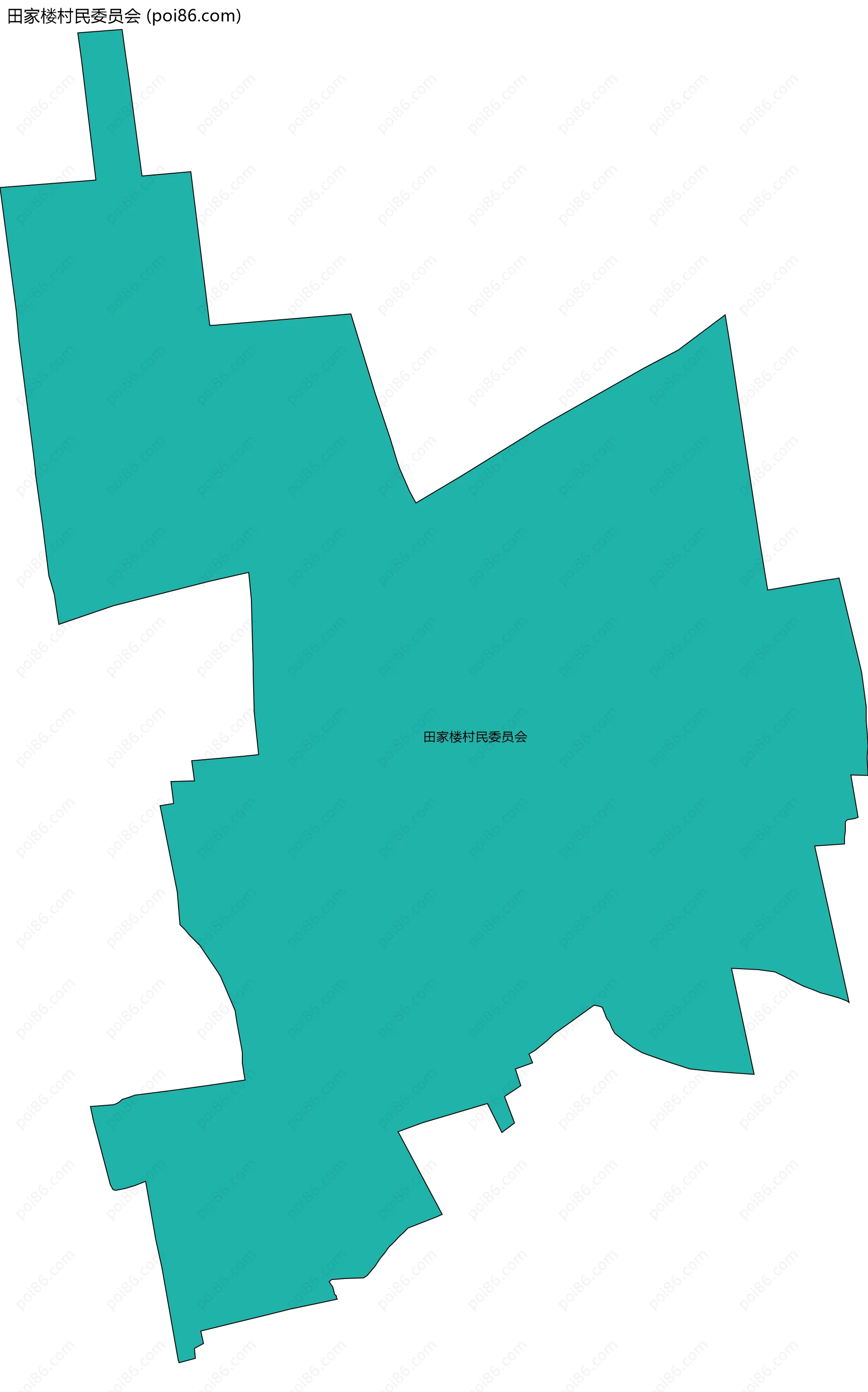 田家楼村民委员会边界地图