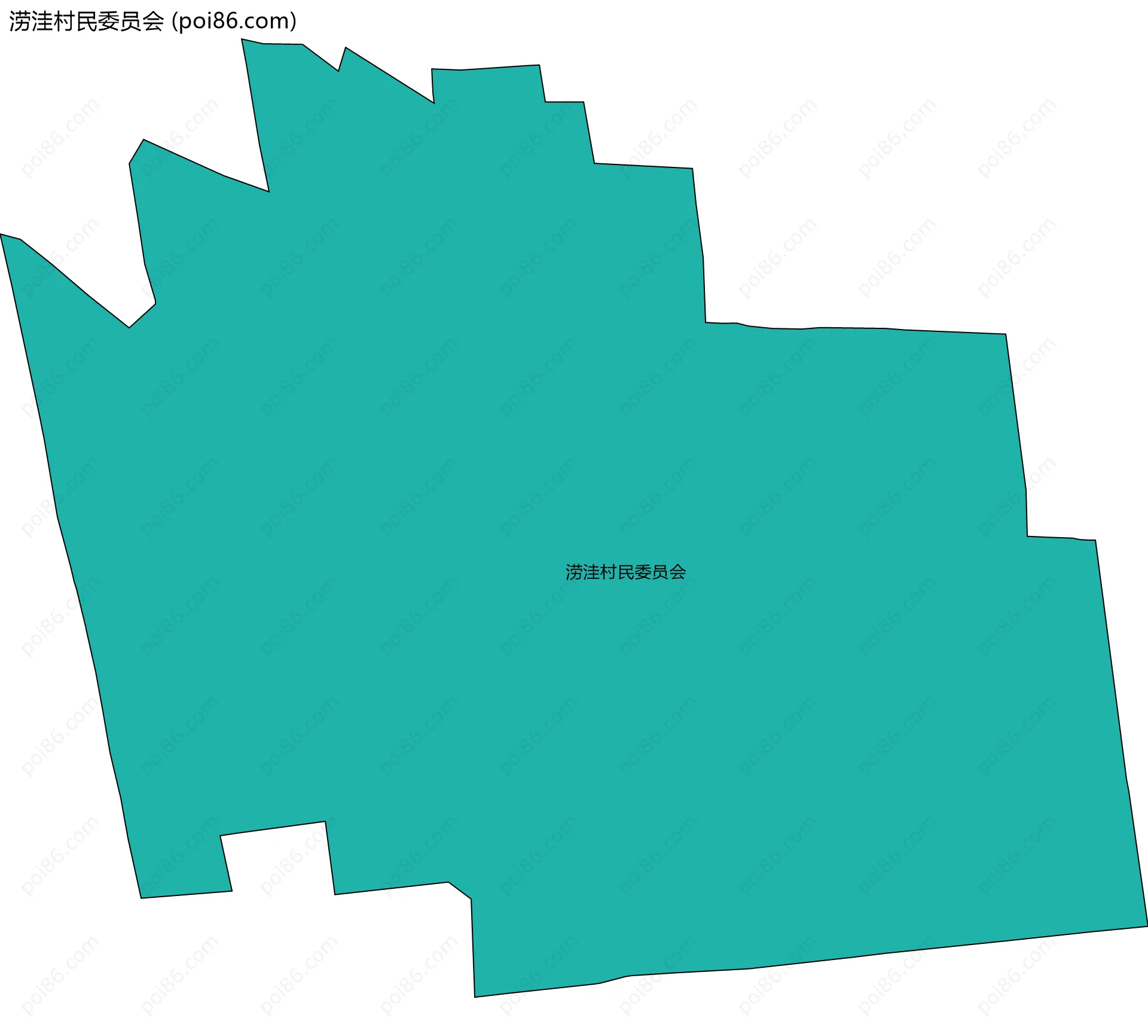 涝洼村民委员会边界地图