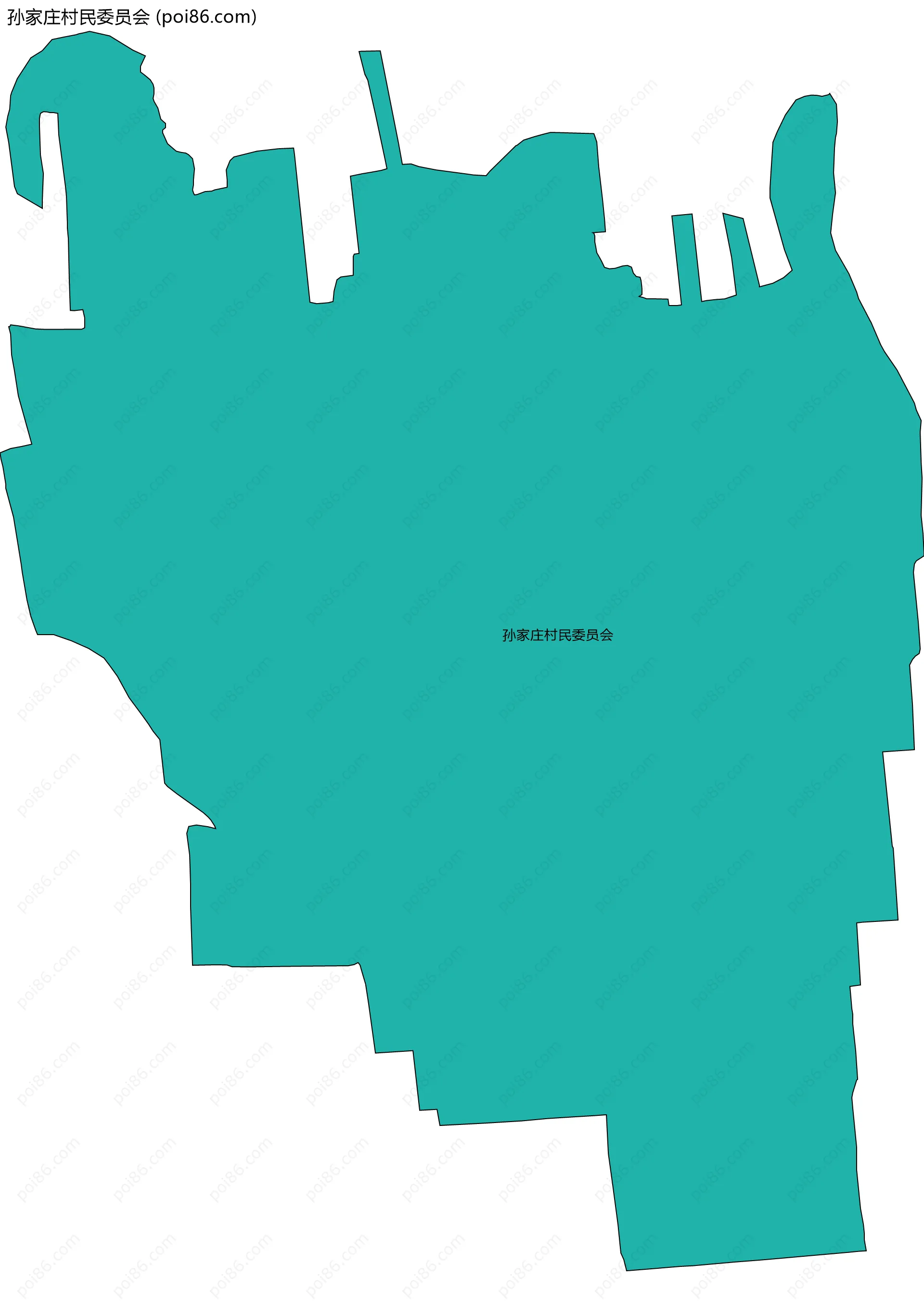 孙家庄村民委员会边界地图